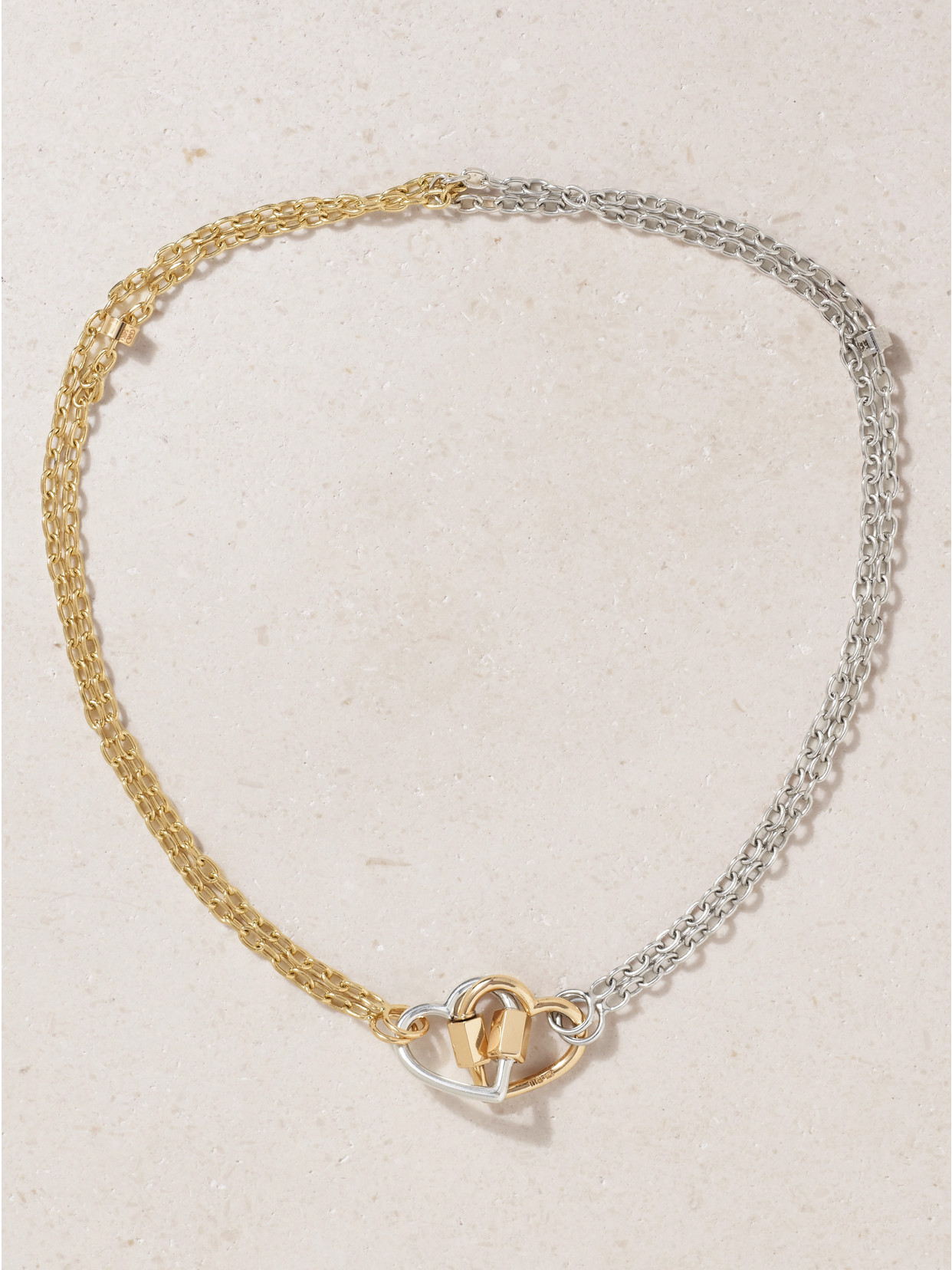 Marla Aaron 14-karat Gold And Silver Necklace