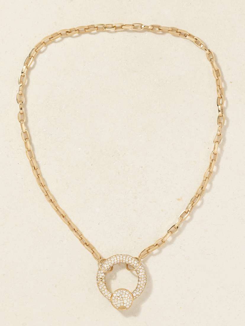 Marla Aaron Allstoned 18-karat Gold Diamond Necklace