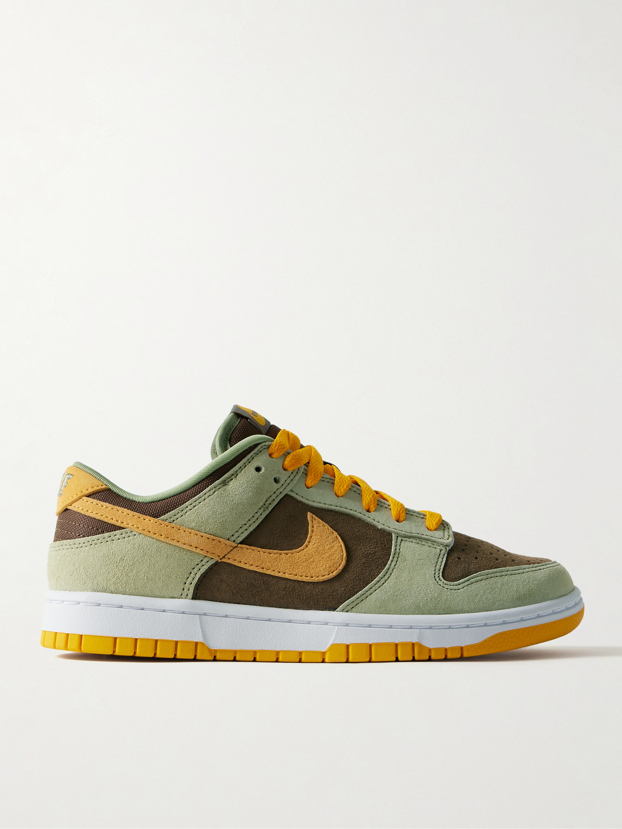 Nike - Dunk Low Nbhd Mesh-trimmed Suede Sneakers - Green