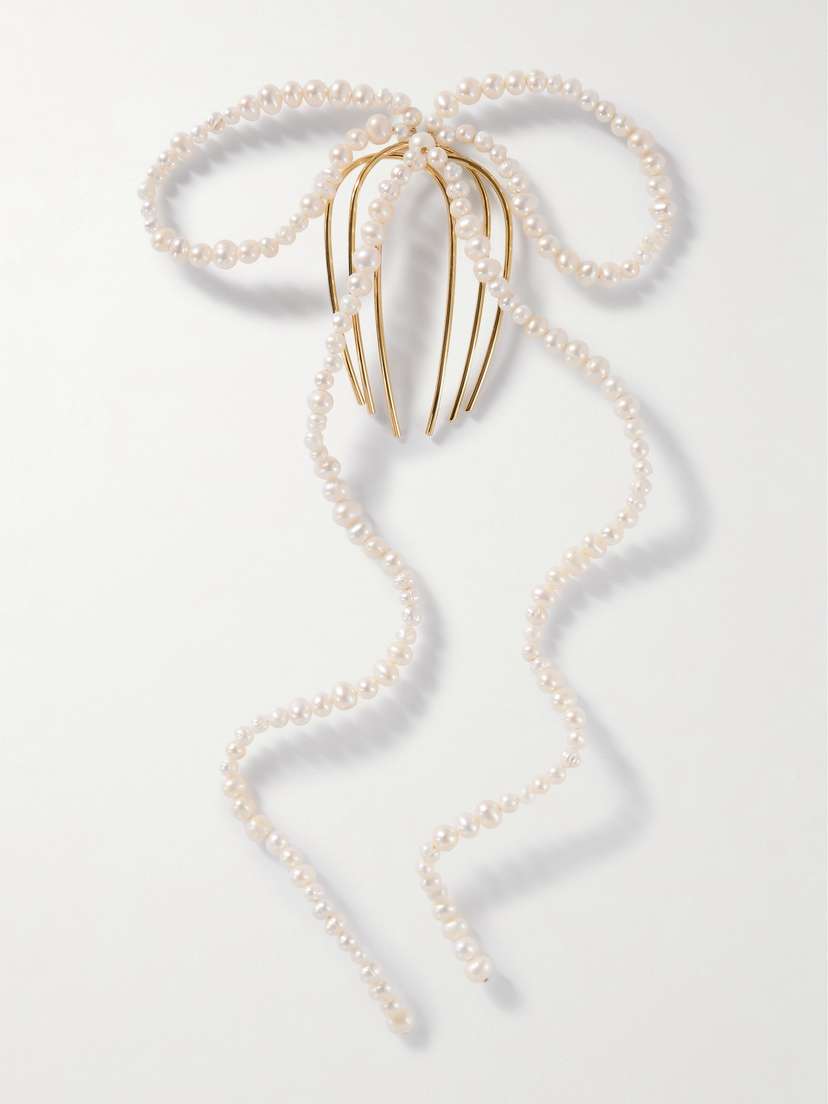 Completedworks Gold-plated Pearl Hair Comb