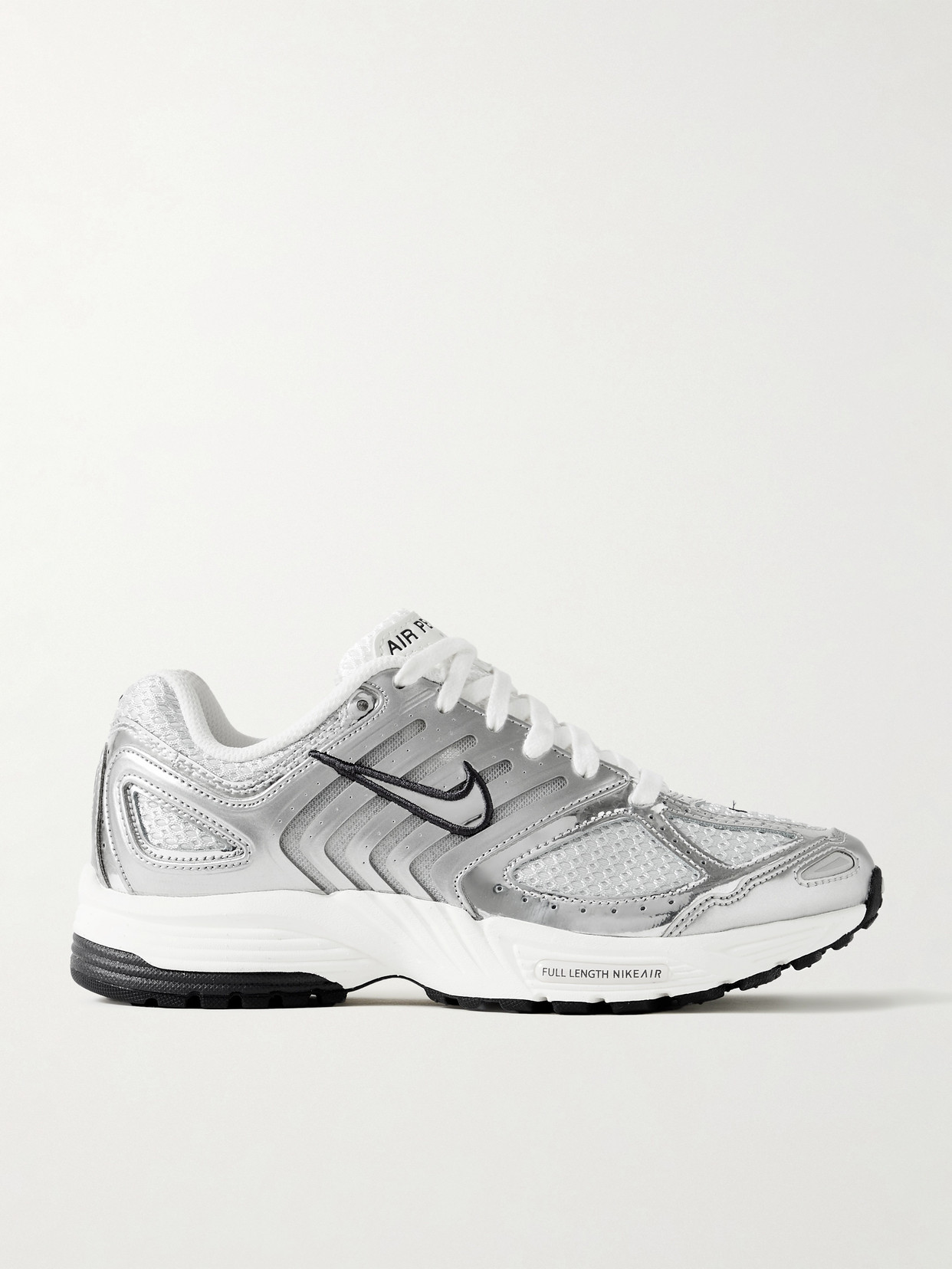 Nike - Air Pegasus 2k5 Metallic Leather And Mesh Sneakers - White