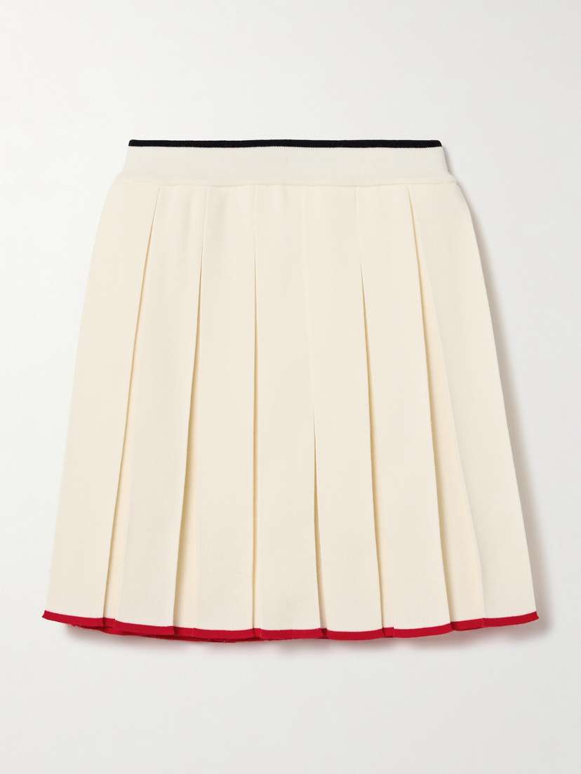 Thom Browne Pleated Wool-blend Mini Skirt