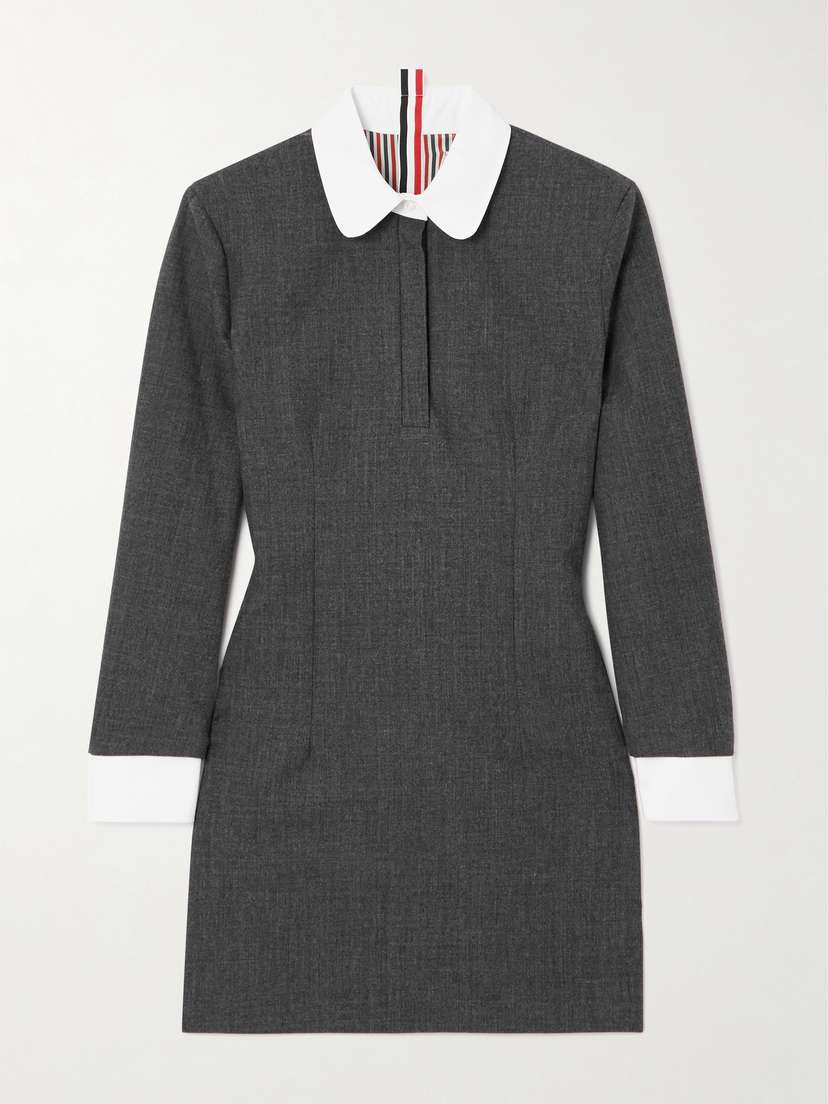 Thom Browne Layered Wool Mini Dress