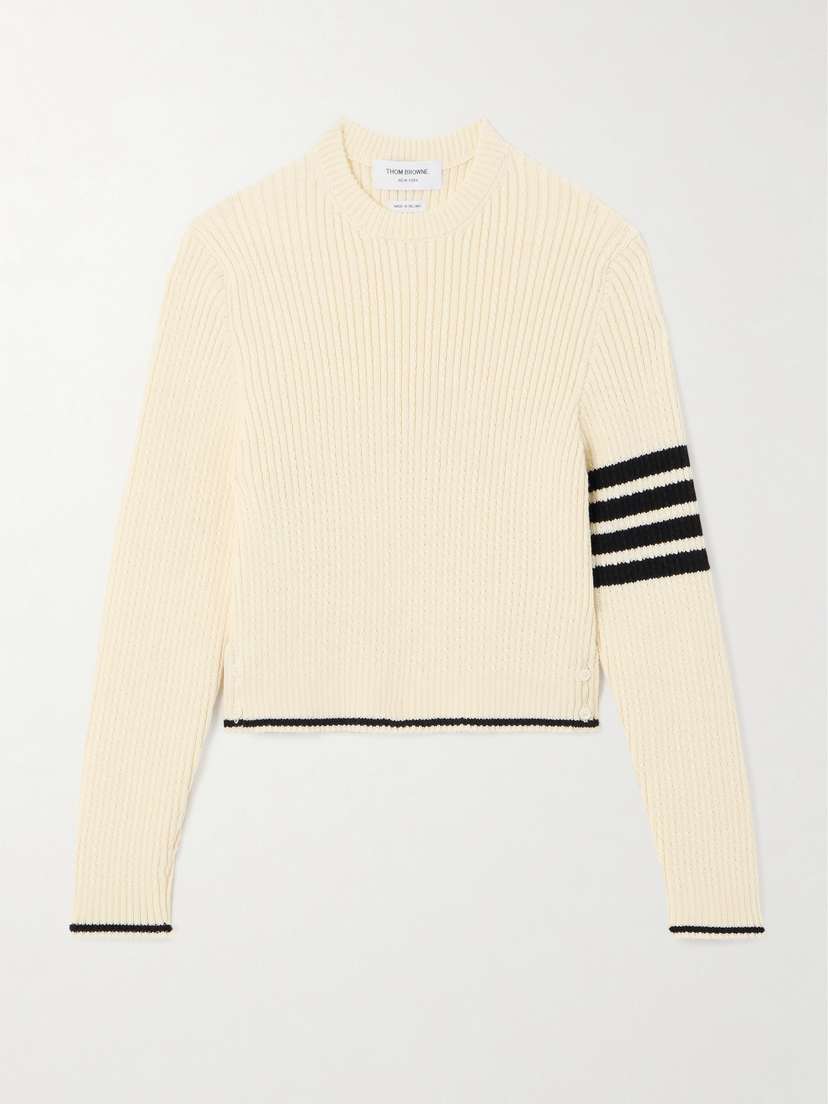 Thom Browne Ribbed Cable-knit Wool Sweater