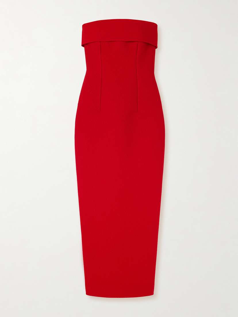 Emilia Wickstead Keeley Strapless Cloqué Maxi Dress