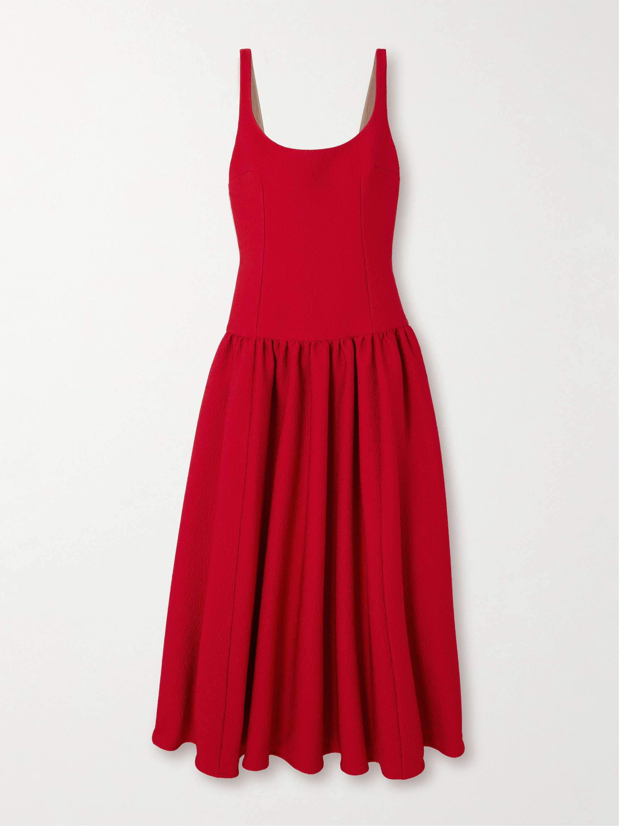 EMILIA WICKSTEAD Galen pleated cloqué midi dress | NET-A-PORTER EMILIA WICKSTEAD Galen pleated cloqué midi dress | NET-A-PORTER
