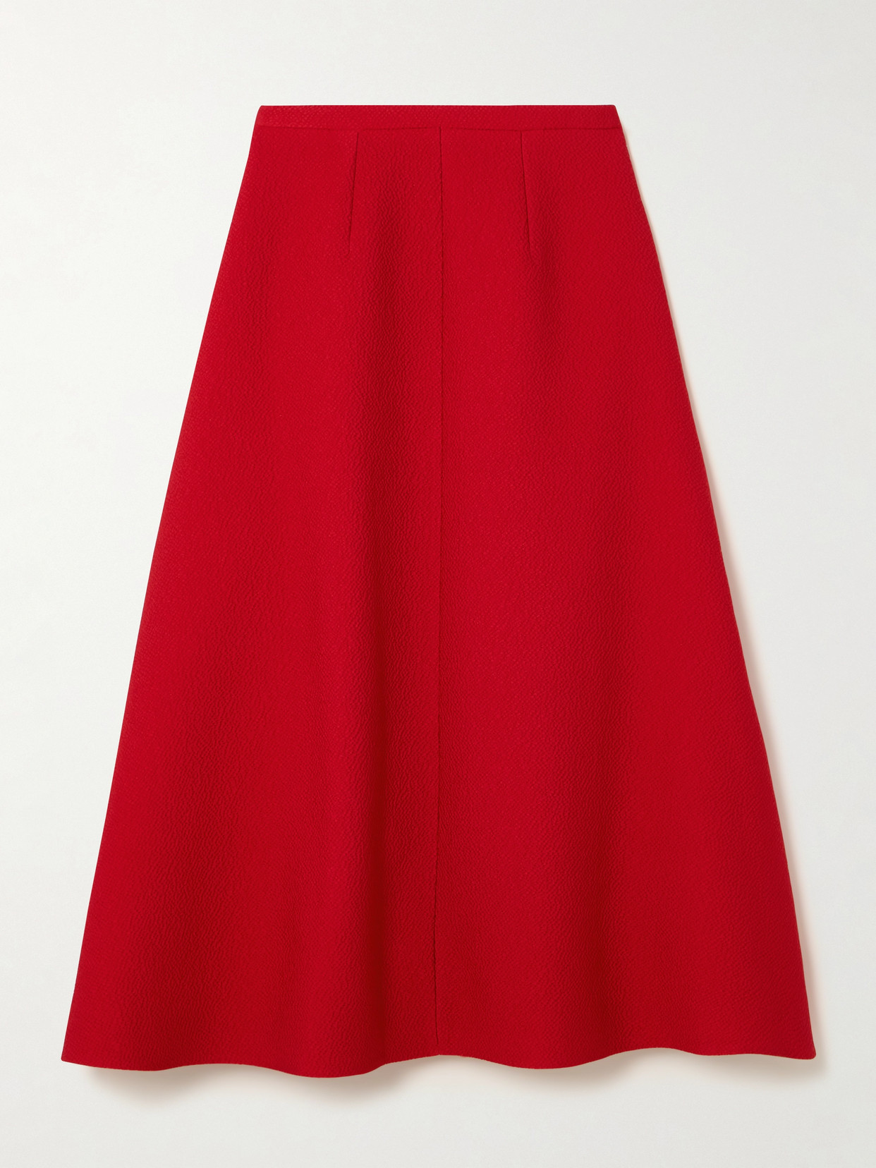 Emilia Wickstead Hertha Pleated Cloqué Midi Skirt In Red