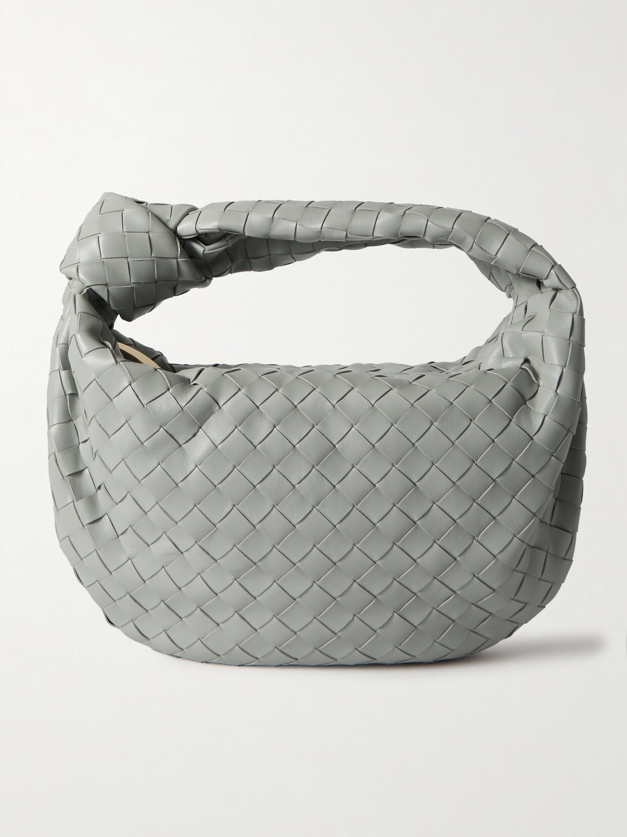 Bottega Veneta Green Mini Jodie Bag In Gray