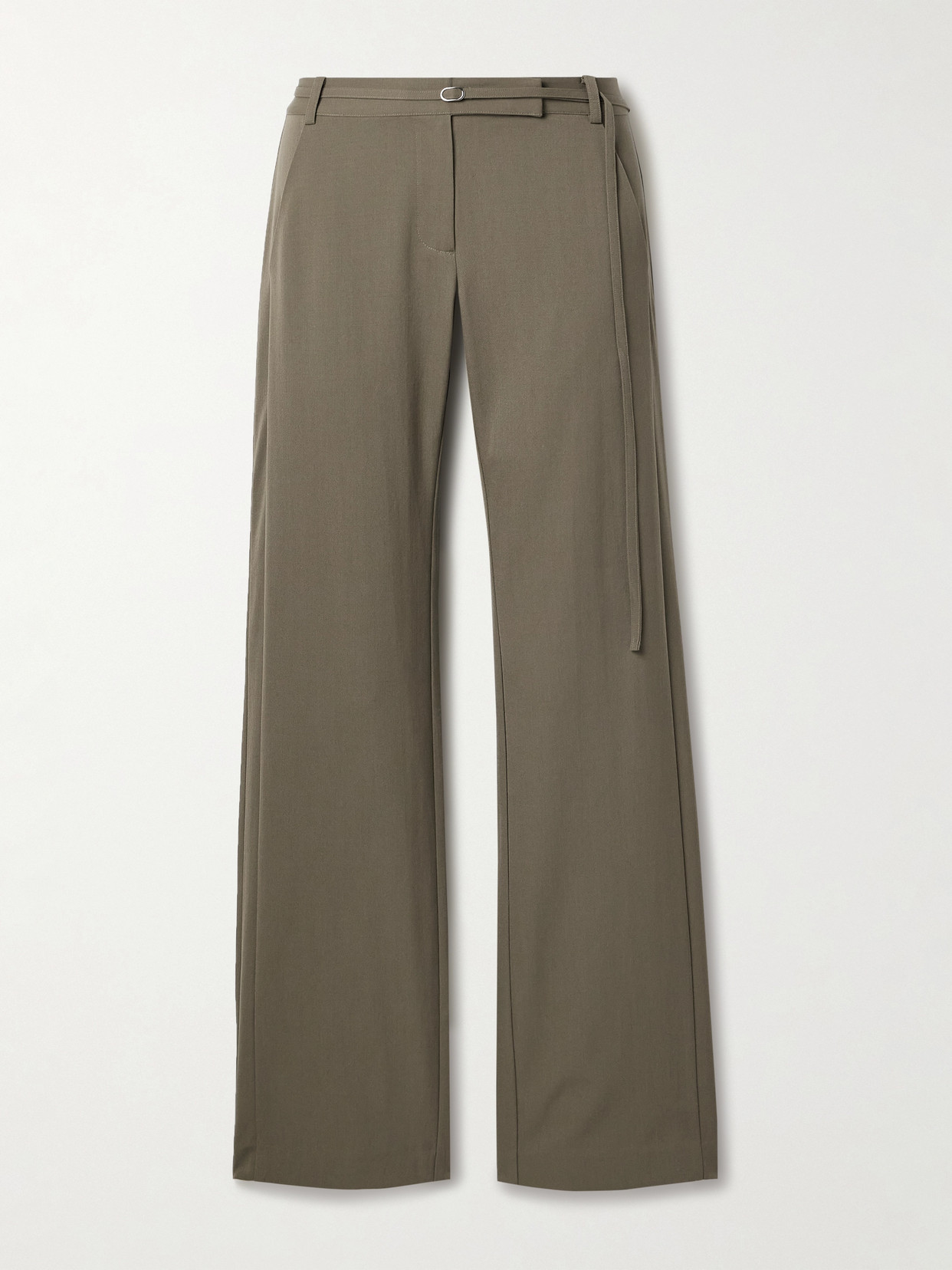 ST. AGNI - 90s Wool-blend Twill Slim-leg Pants - Green