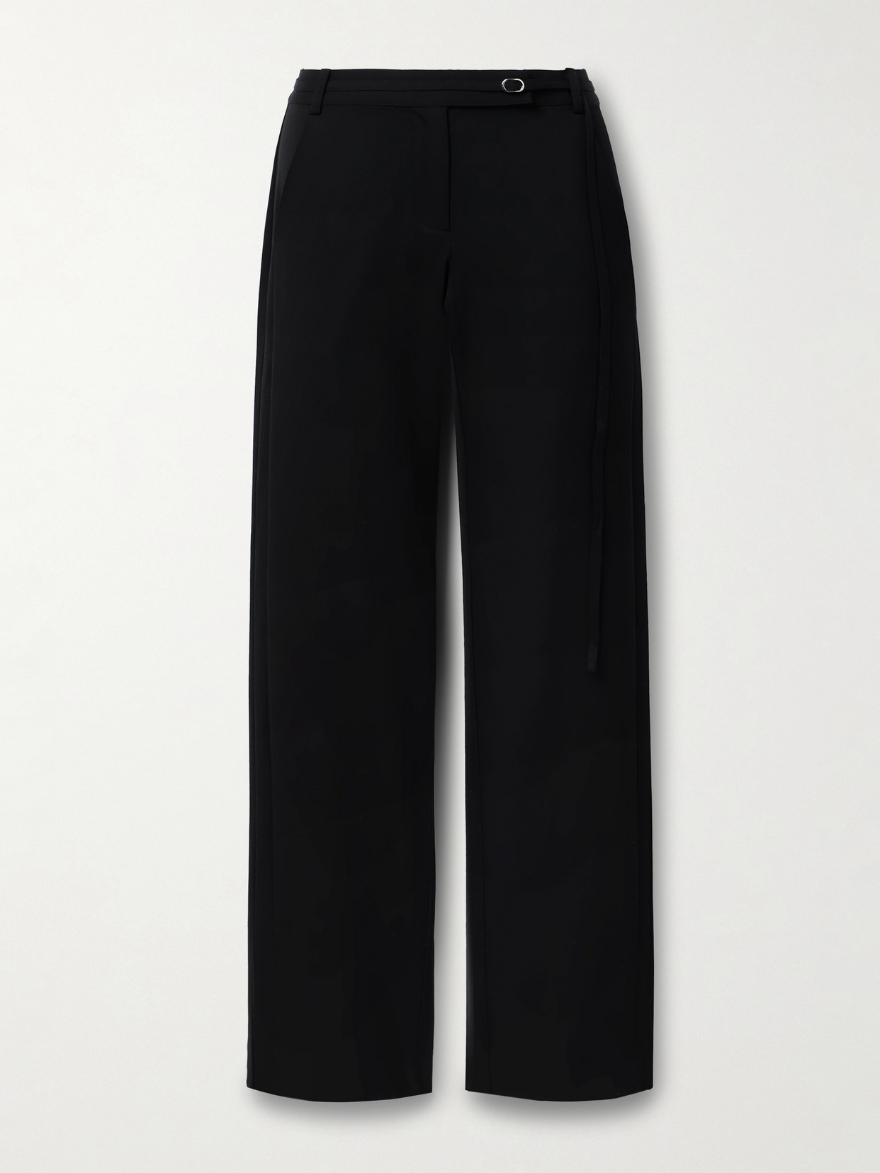 ST. AGNI - 90s Wool-blend Twill Slim-leg Pants - Black