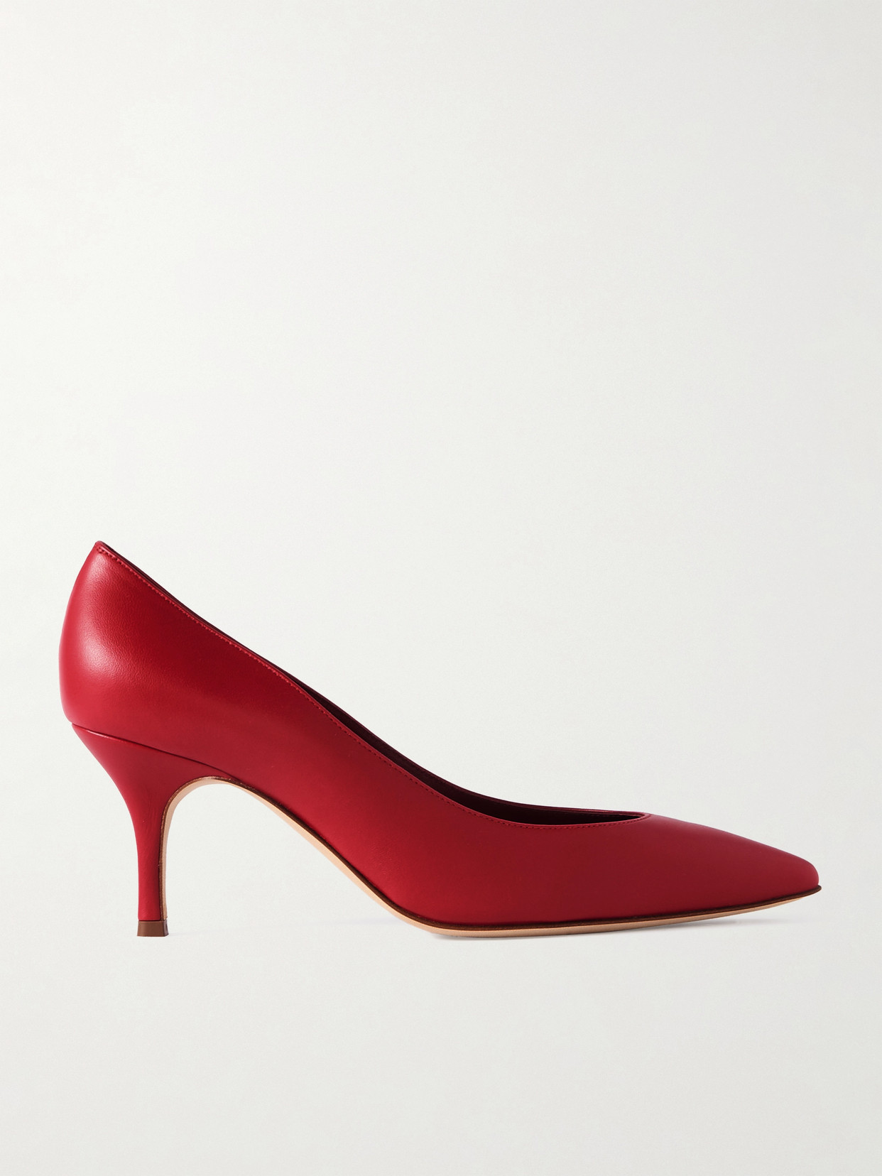 Manolo Blahnik - Kietta 70 Leather Pumps - Red