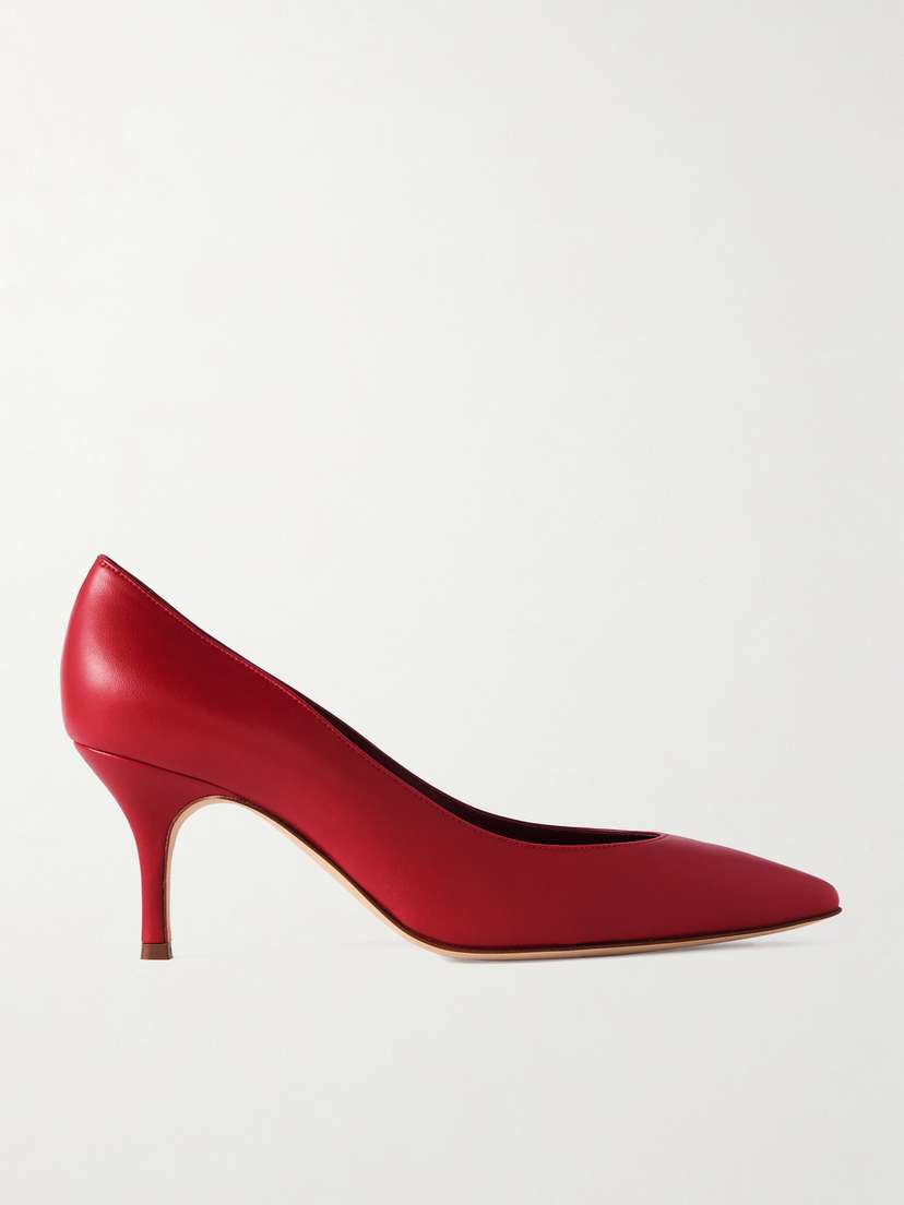 Manolo Blahnik Kietta 70 Leather Pumps