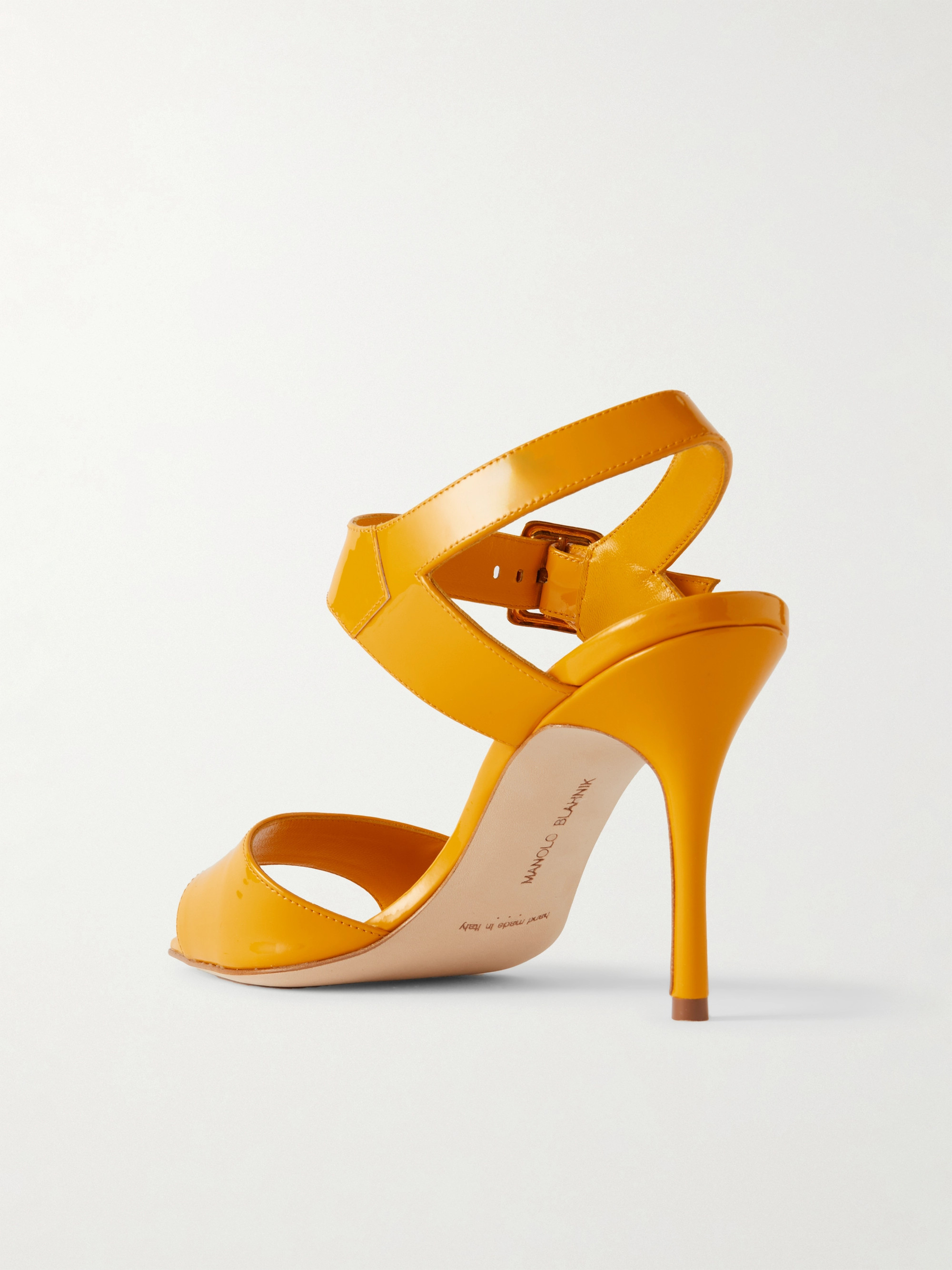 MANOLO BLAHNIK Fairu 90 patent-leather sandals thumbnail