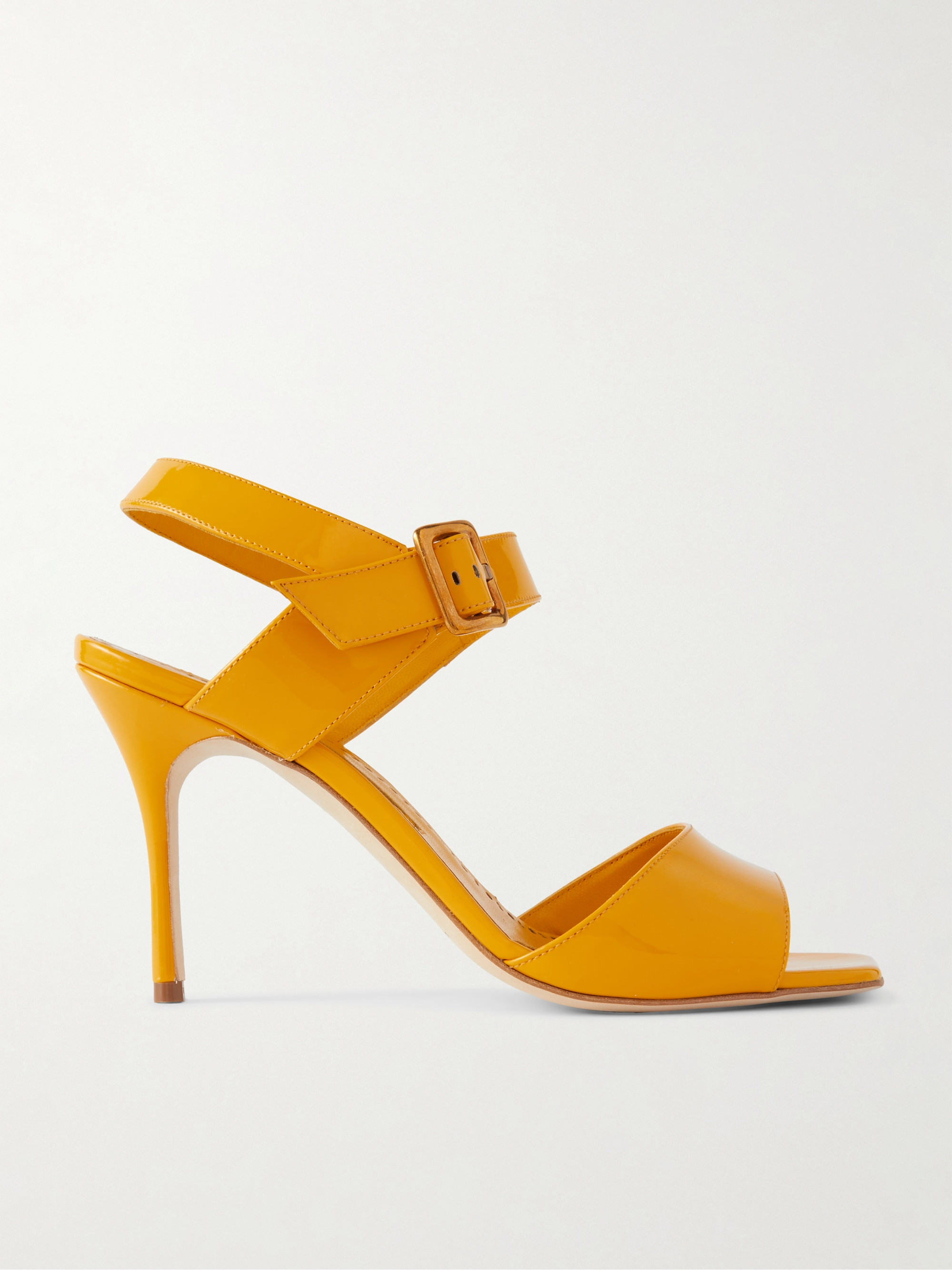 MANOLO BLAHNIK Fairu 90 patent-leather sandals