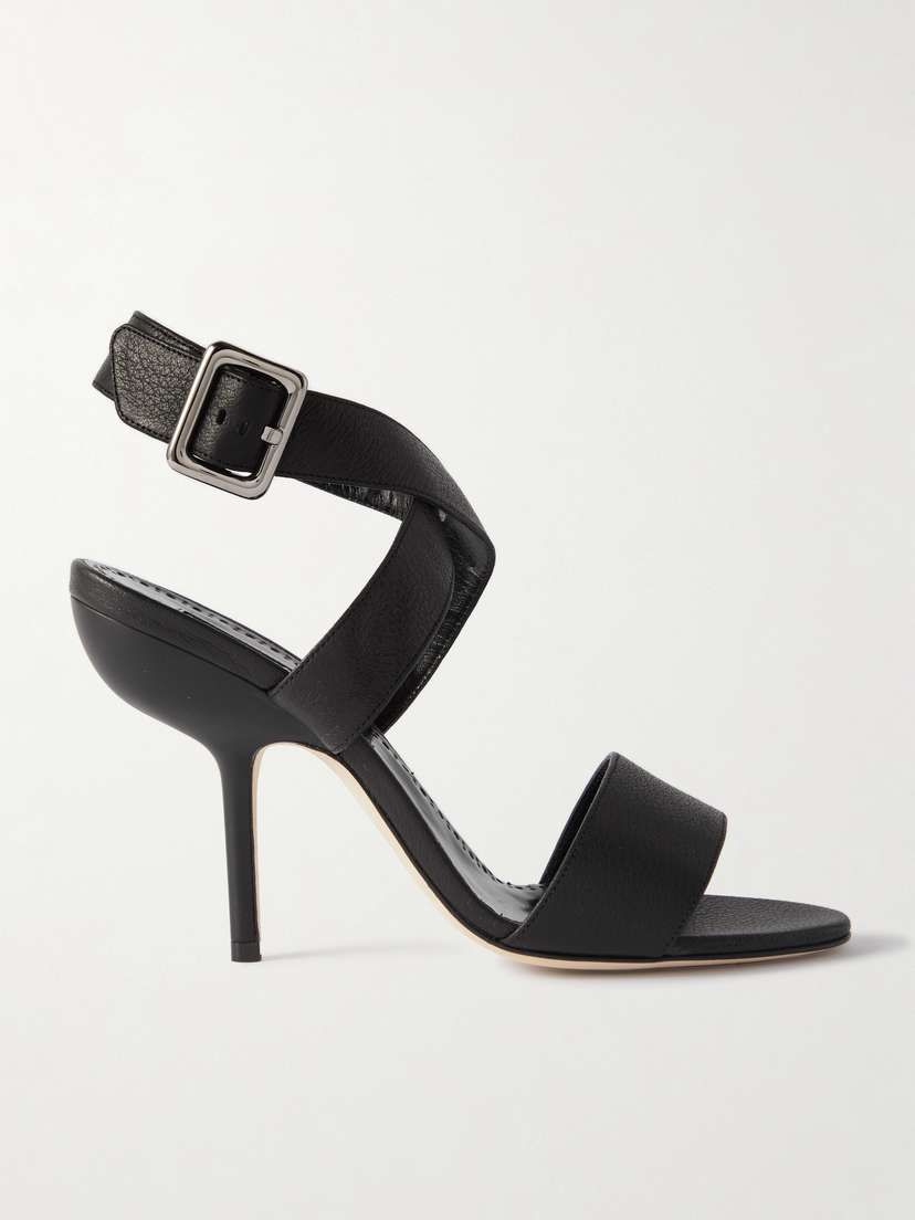 Manolo Blahnik Helua 105 Textured-leather Sandals