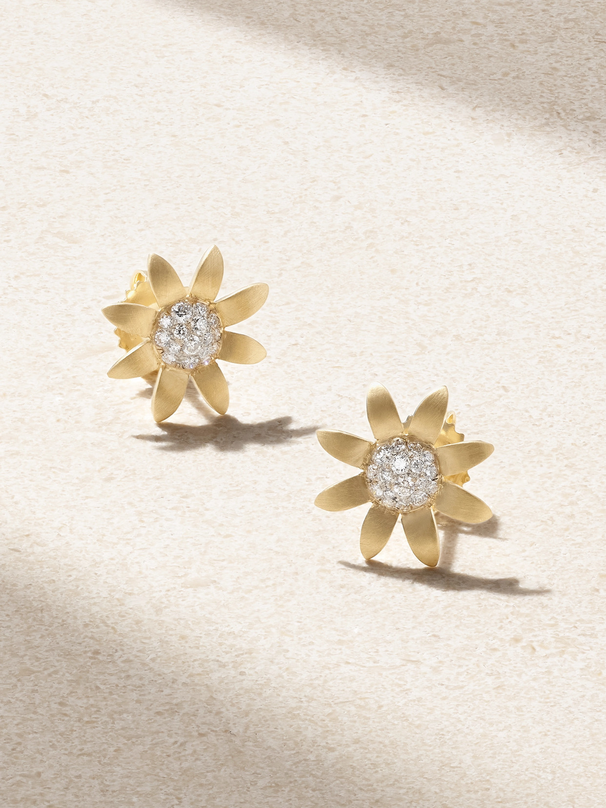 Irene Neuwirth Golden Blossom 18-karat Yellow And White Gold Diamond Earrings