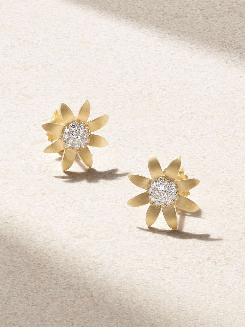 Irene Neuwirth en Blossom 18-karat Yellow And White Gold Diamond Earrings