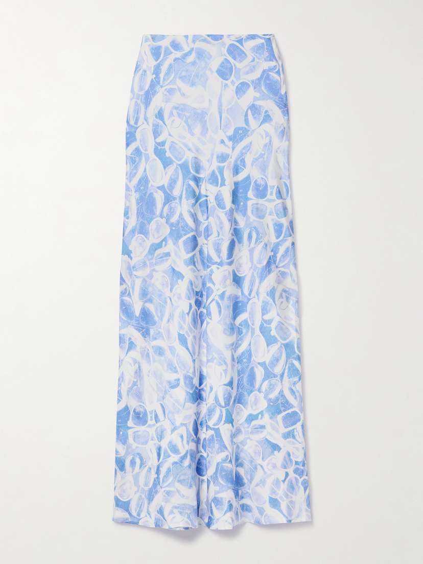 Stella McCartney Printed Silk-twill Maxi Skirt