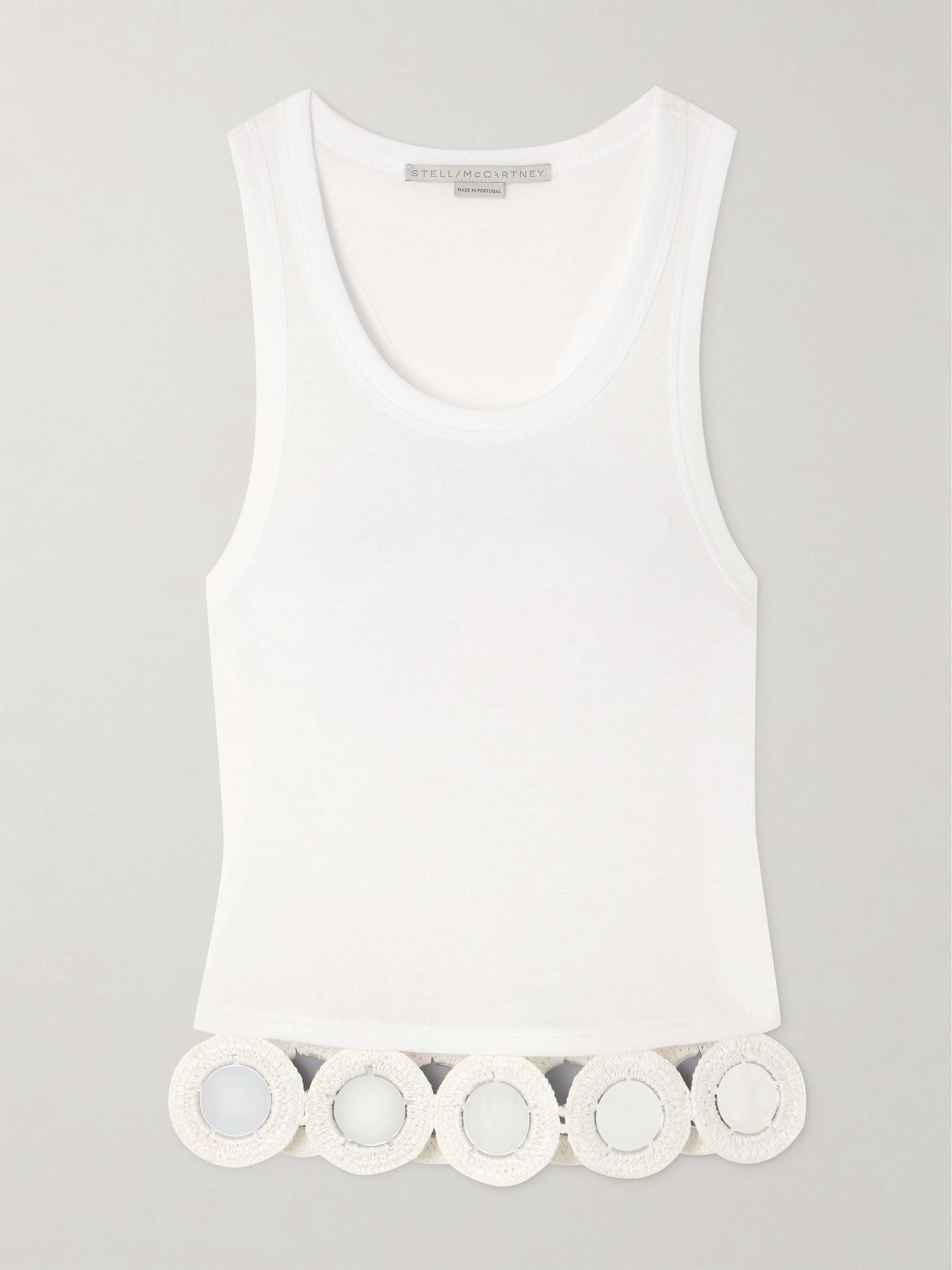 特価 MCCARTNEY STELLA Embellished and Lyocell crochet-trimmed タンクトップ