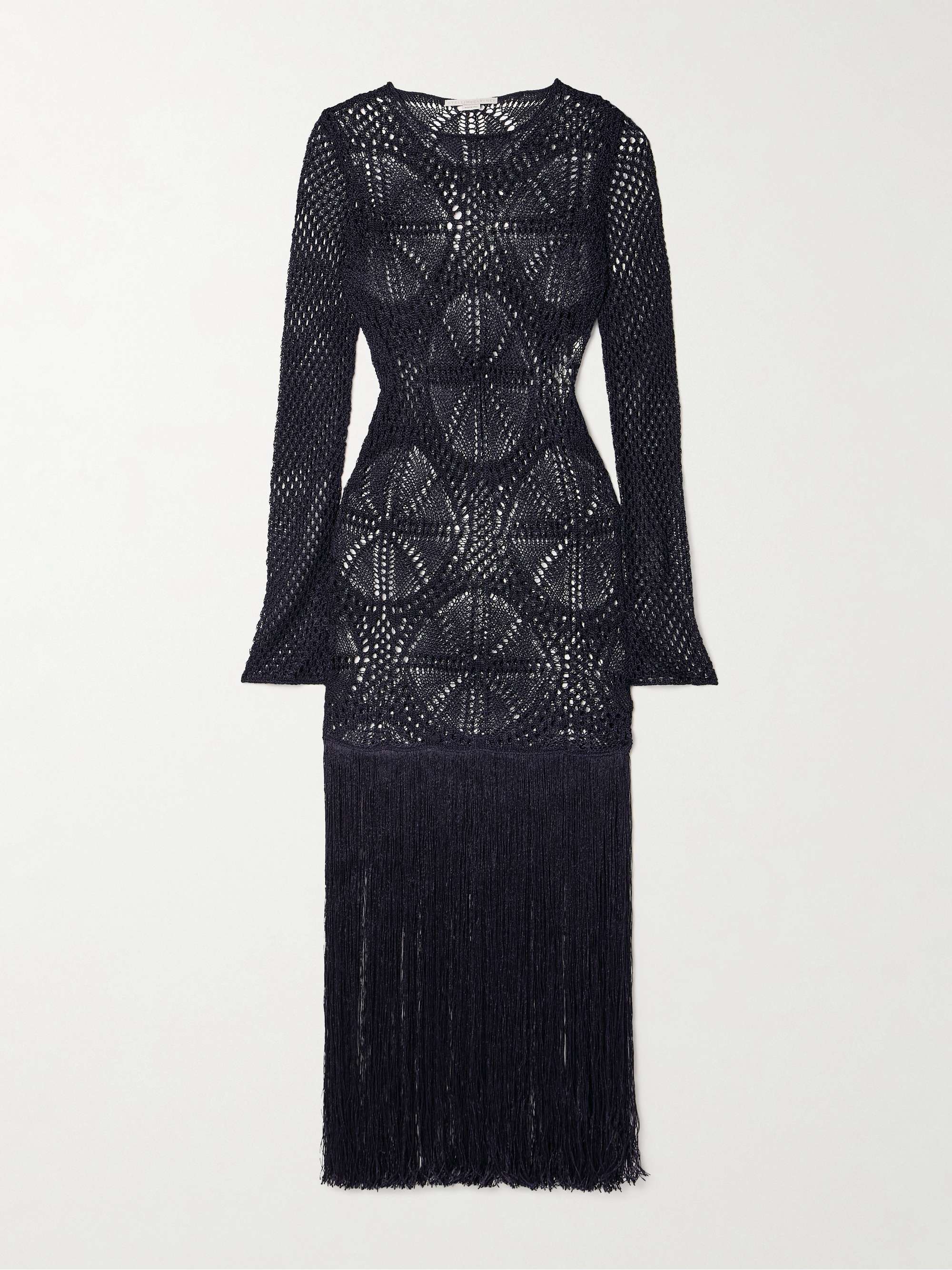 STELLA MCCARTNEY Fringed crocheted maxi dress NETAPORTER