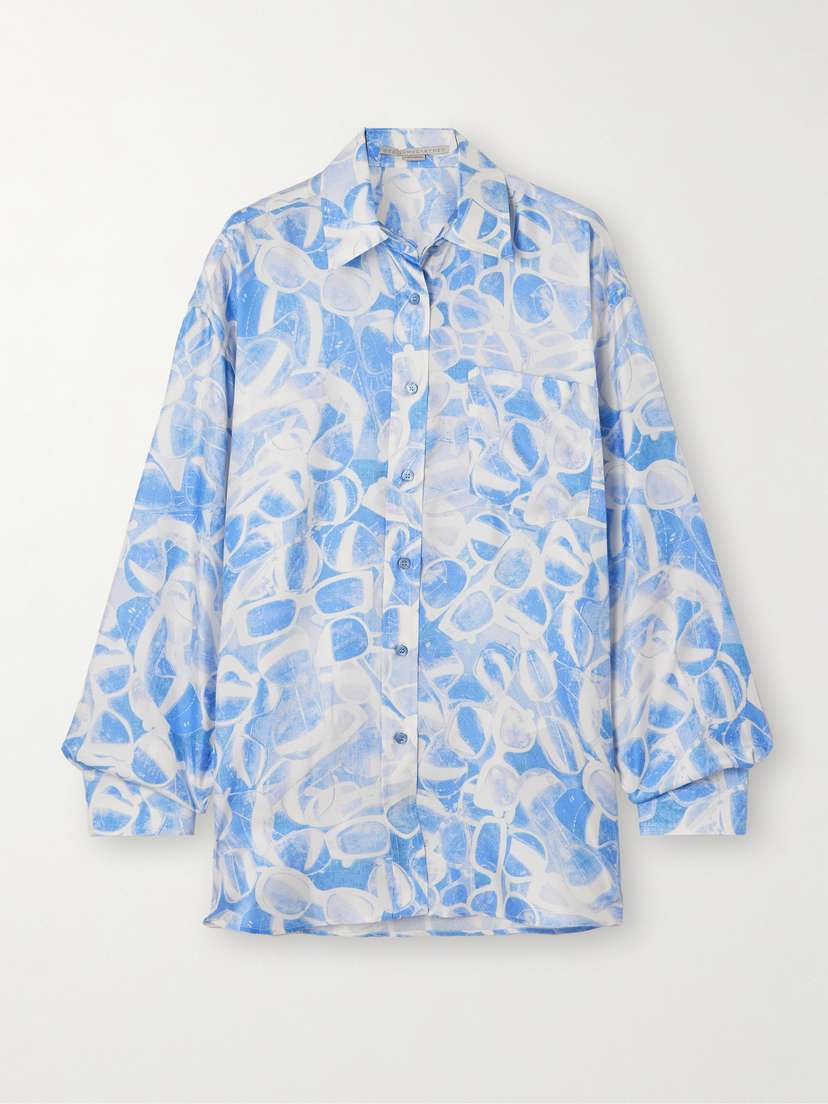 Stella McCartney Printed Silk-twill Shirt