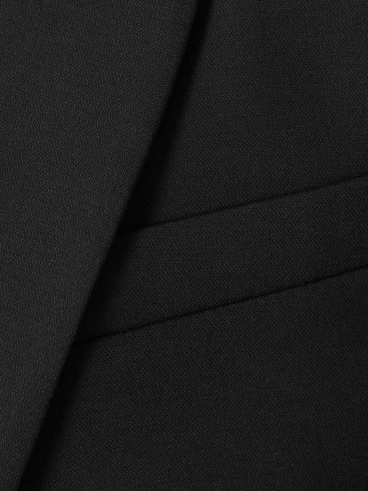 Another Tomorrow Grain De Poudre Wool Blazer In Black