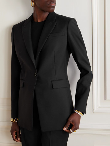 Another Tomorrow Grain de poudre wool blazer