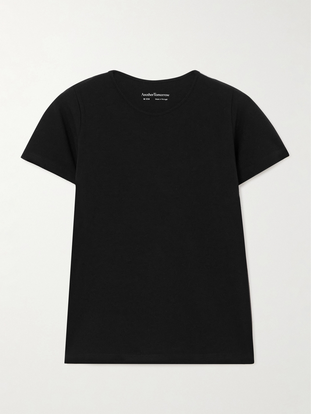 Another Tomorrow T-shirt Mit Rundem Ausschnitt In Black