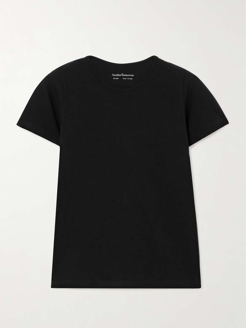 Another Tomorrow Stretch Organic Cotton And Lyocell-blend Jersey T-shirt