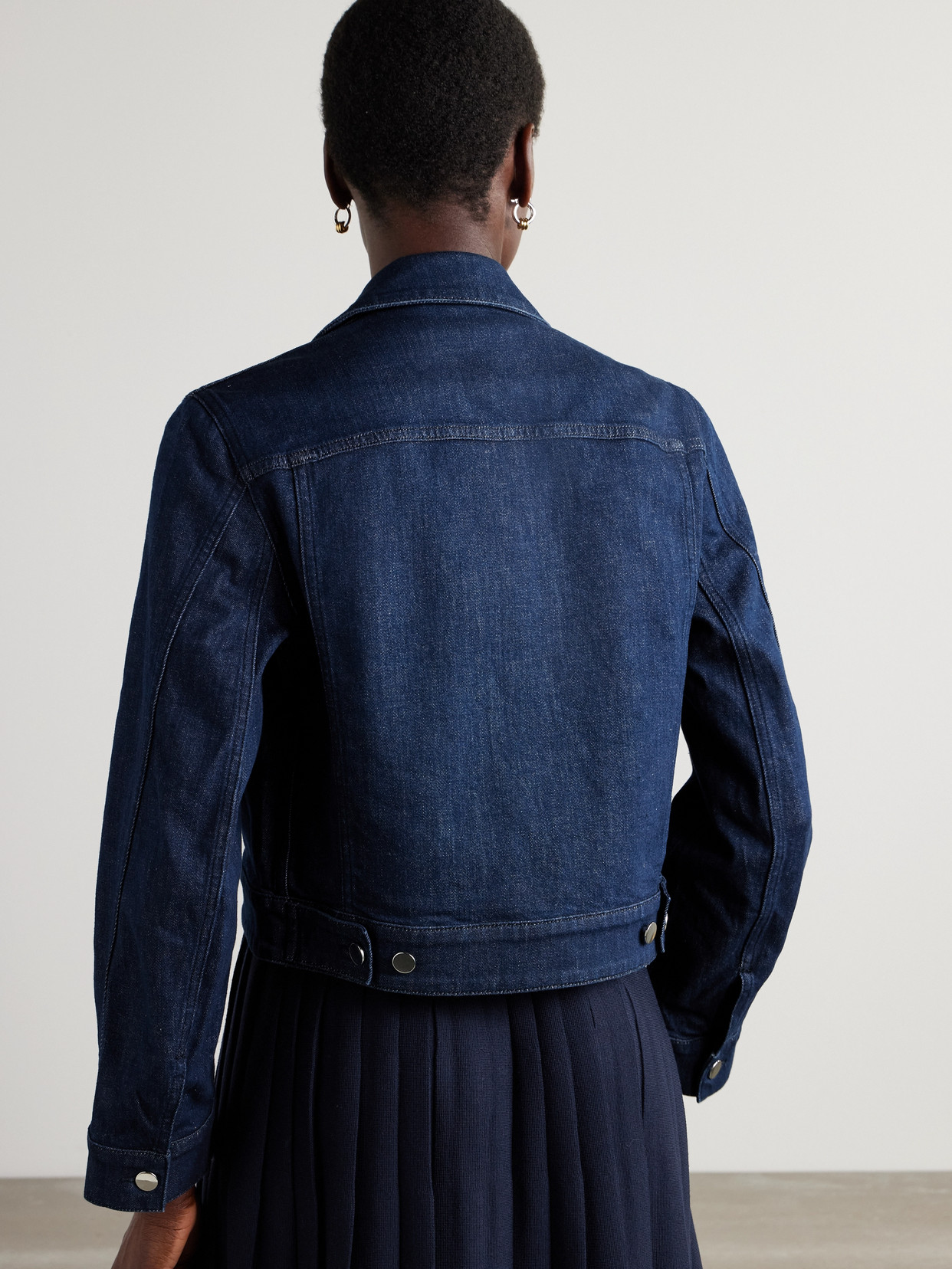 Another Tomorrow Denim Jacket In Blue