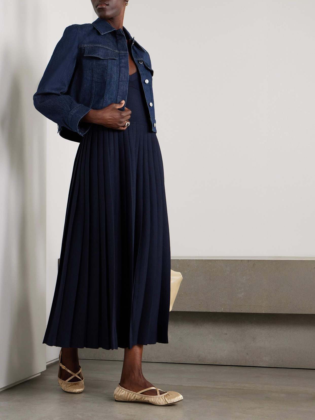 Another Tomorrow Denim Jacket In Blue