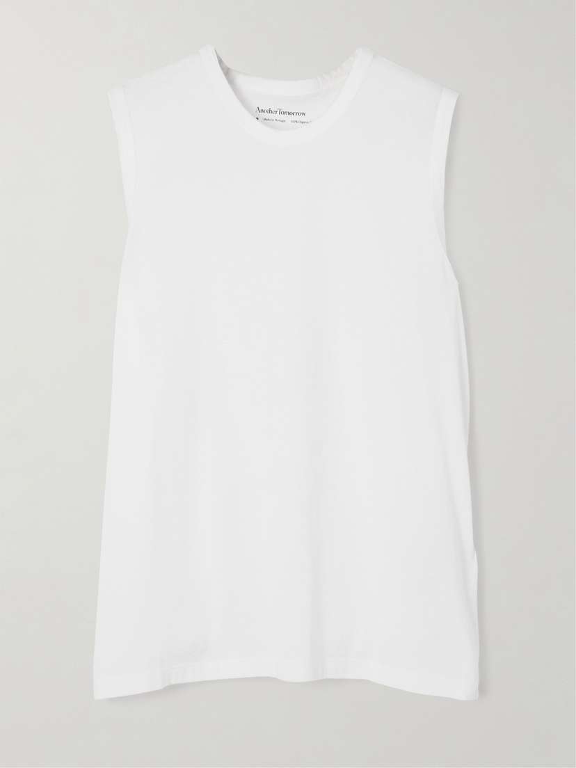 Another Tomorrow Organic Cotton-jersey Tank Top