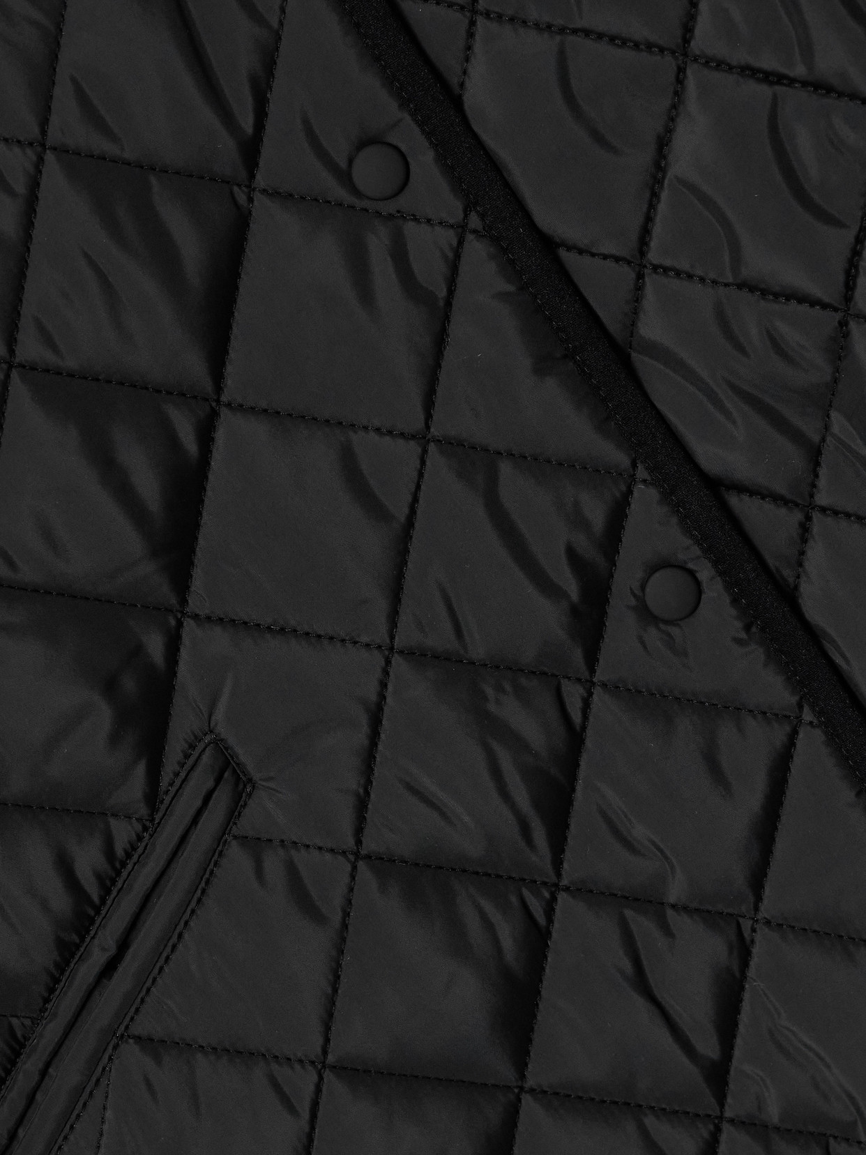 Totême Quilted Jacket Collared Neck Long Sleeves In Black
