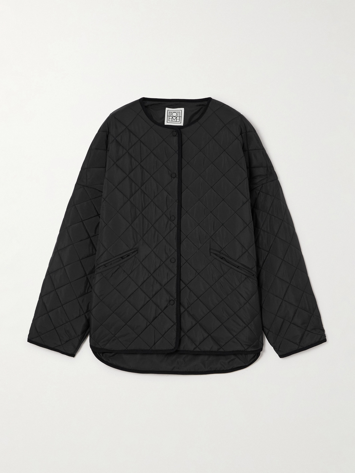 Totême Quilted Recycled-shell Jacket In Black