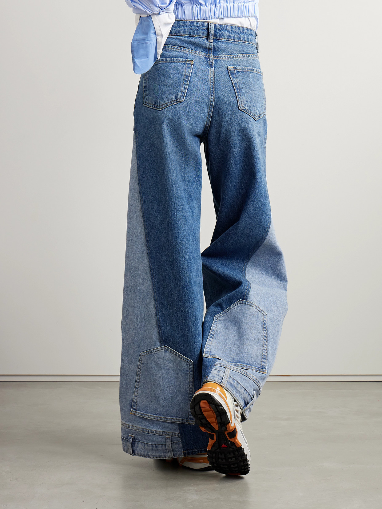 + Net Sustain Two-Tone High-Rise Wide- Leg