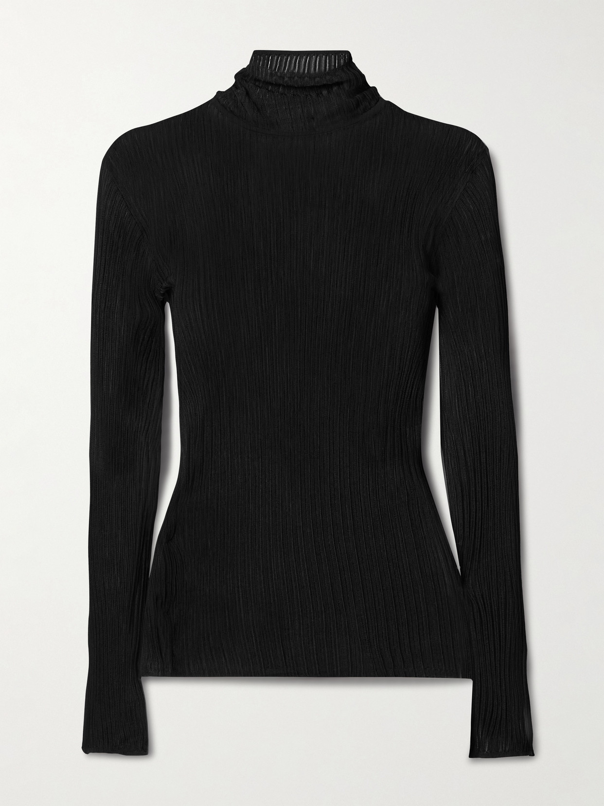 Fforme Elin Ribbed-knit Turtleneck Jumper In Black