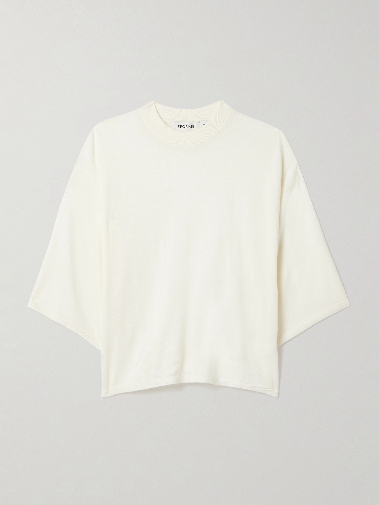 Fforme Quinn Wool T-shirt In Off-white