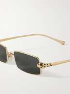PANTHÈRE RECTANGULAR FRAME SUNGLASSES CT0473S IN METAL