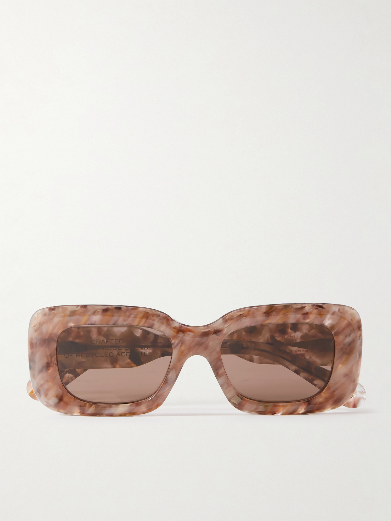 Chloé Speckled Square-frame Acetate Sunglasses In Pink