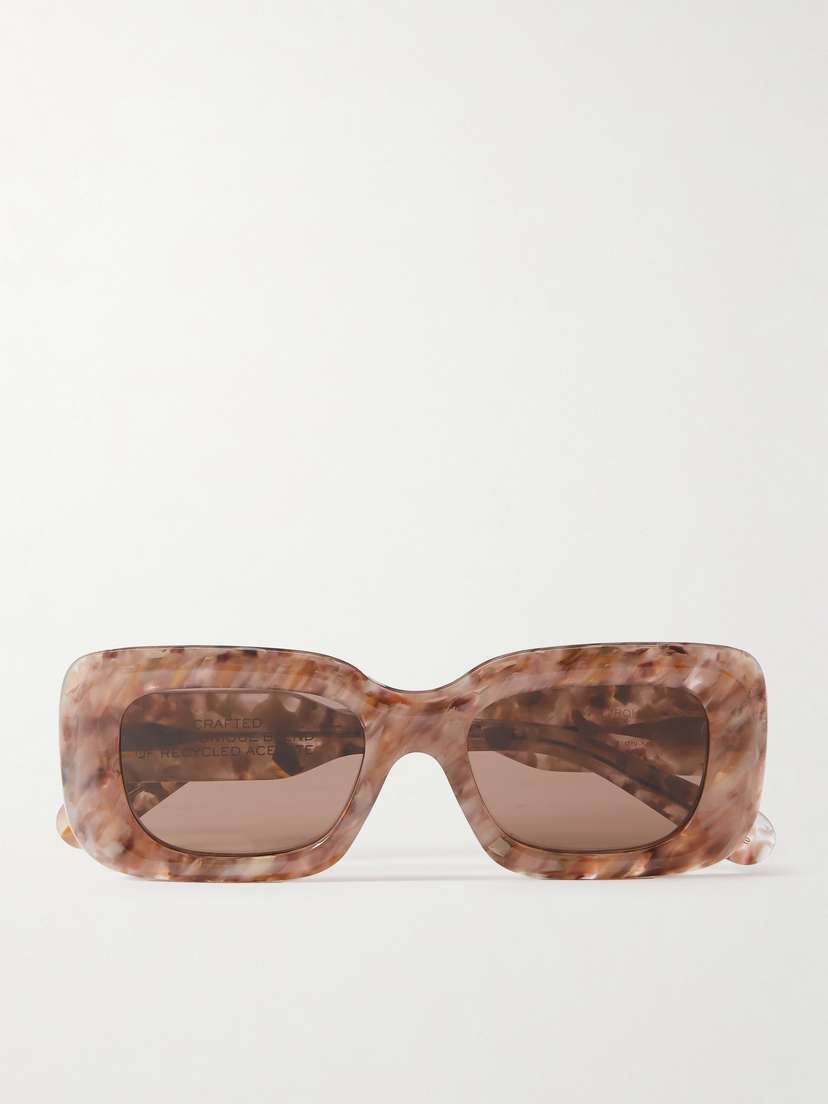 Chloé Speckled Square-frame Acetate Sunglasses