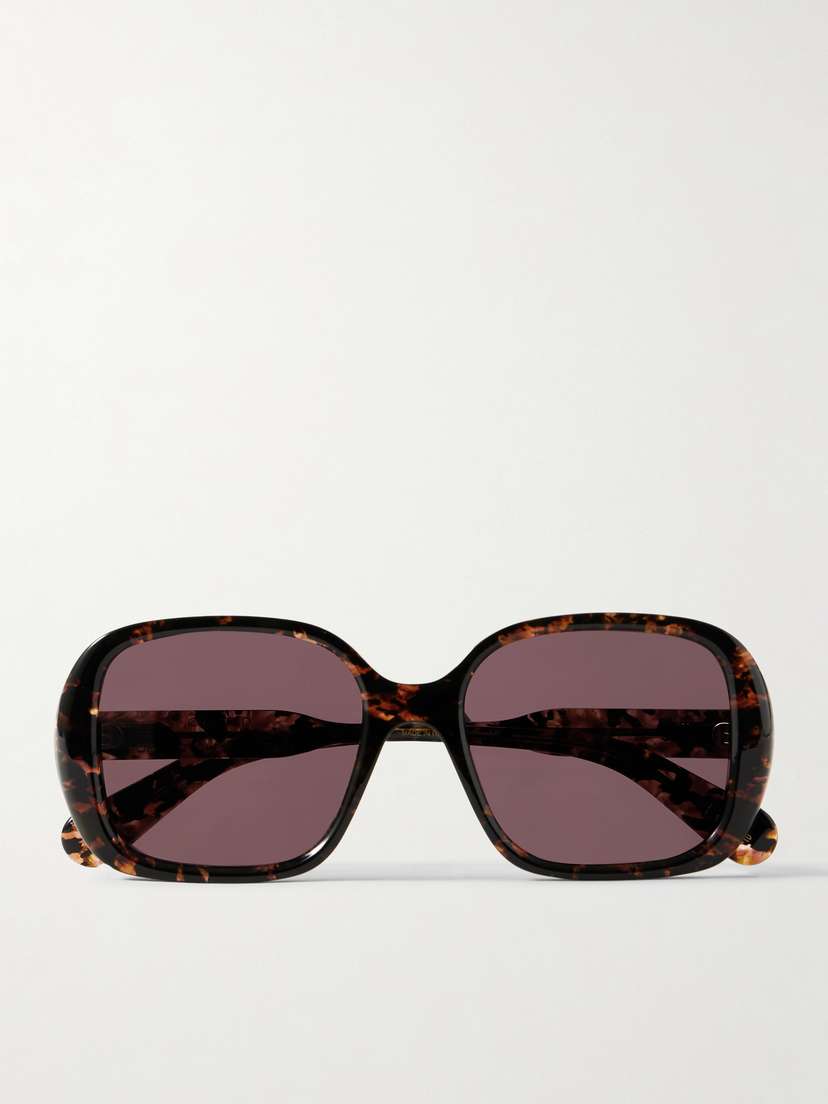 Chloé Gayia Oversized Square-frame Tortoiseshell Recycled-acetate Sunglasses