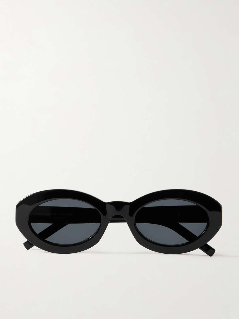 Saint Laurent Eyewear Oval-frame Acetate Sunglasses
