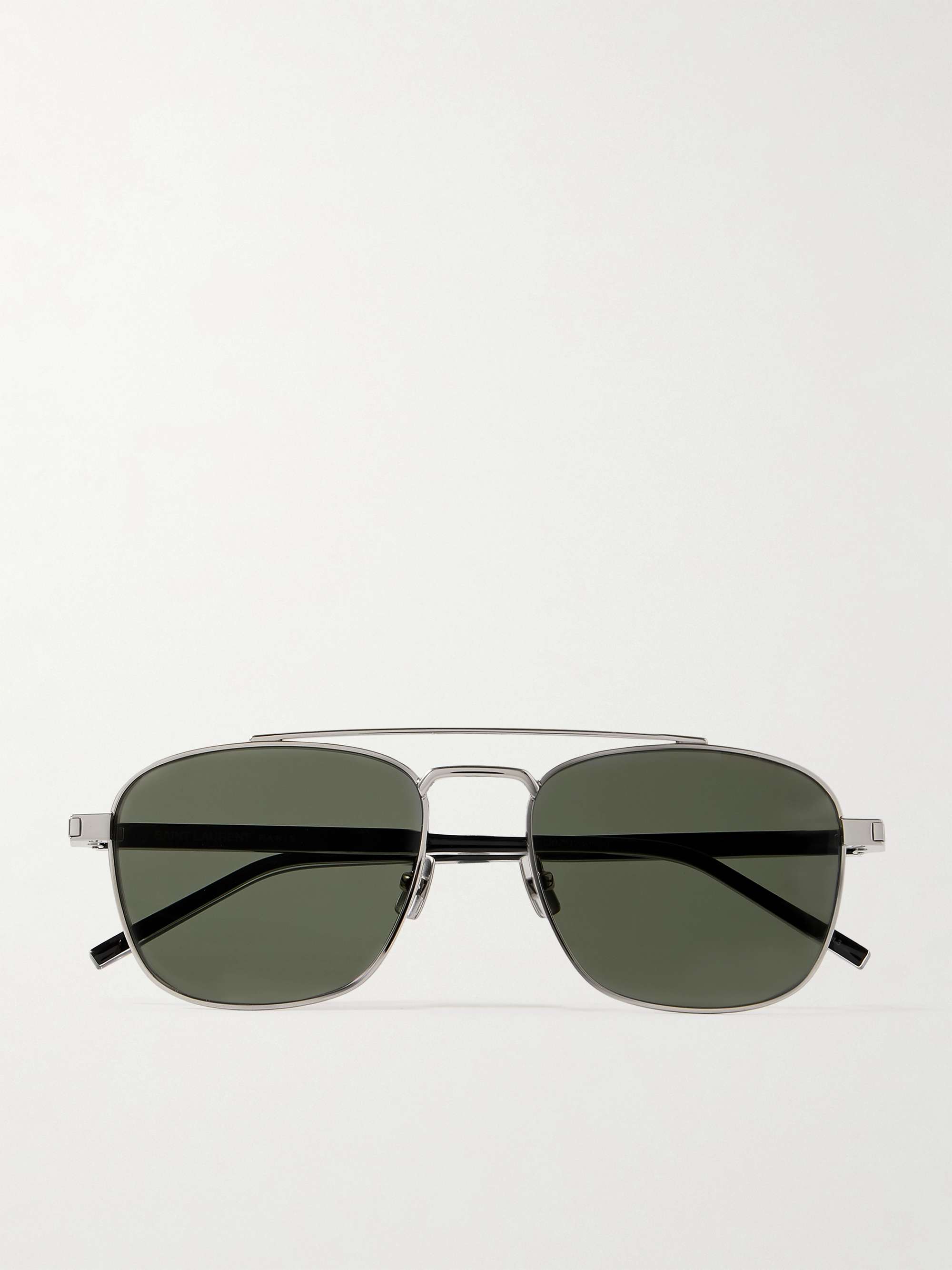 SAINT LAURENT EYEWEAR アビエータースタイル アセテート＆シルバー 
