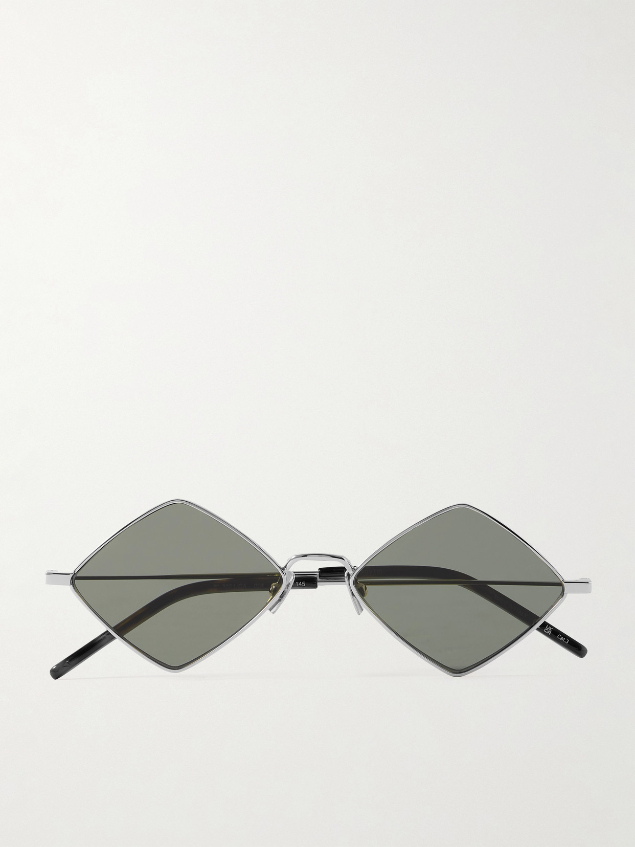 Saint Laurent Lisa Square-frame Metal Sunglasses In Silver