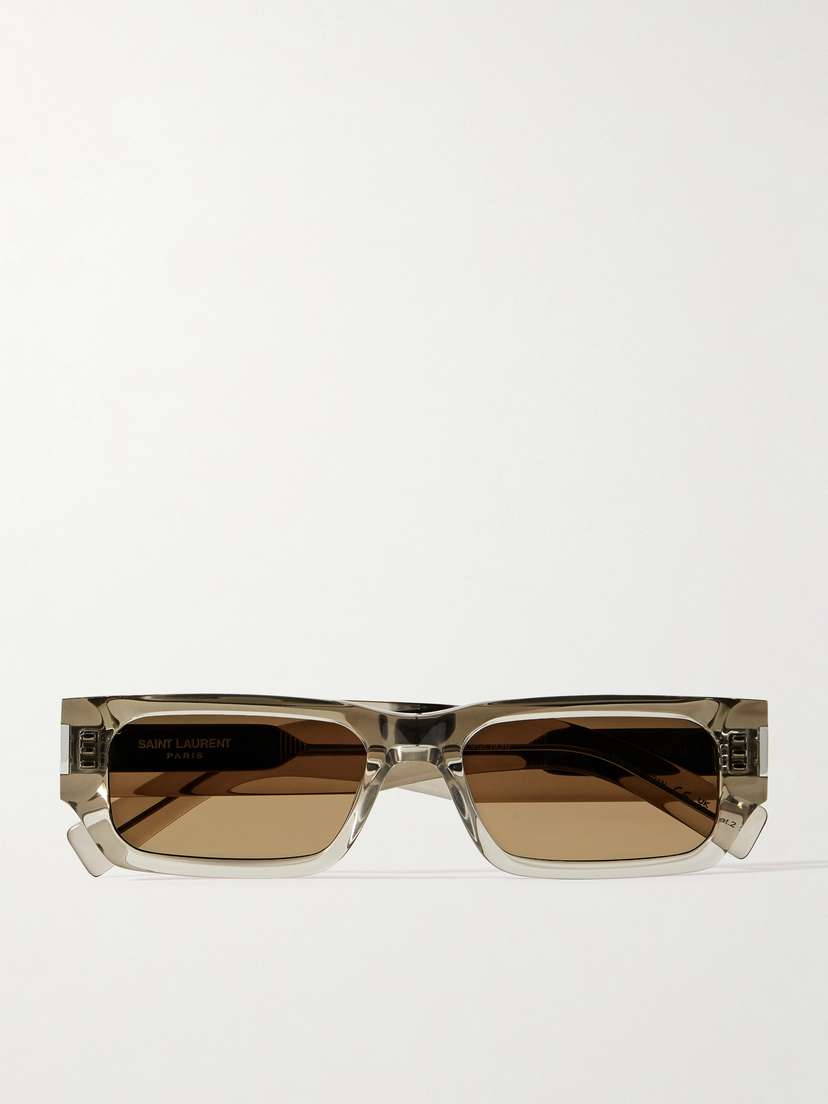 Saint Laurent Eyewear Rectangular-frame Acetate Sunglasses