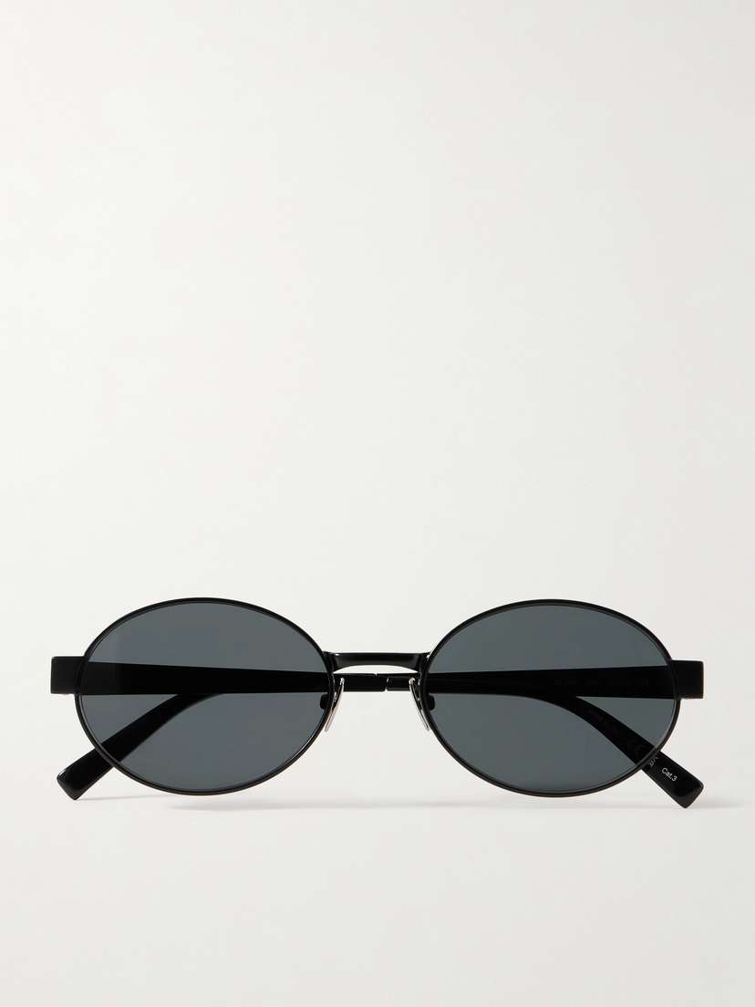 Saint Laurent Eyewear Oval-frame Metal Sunglasses