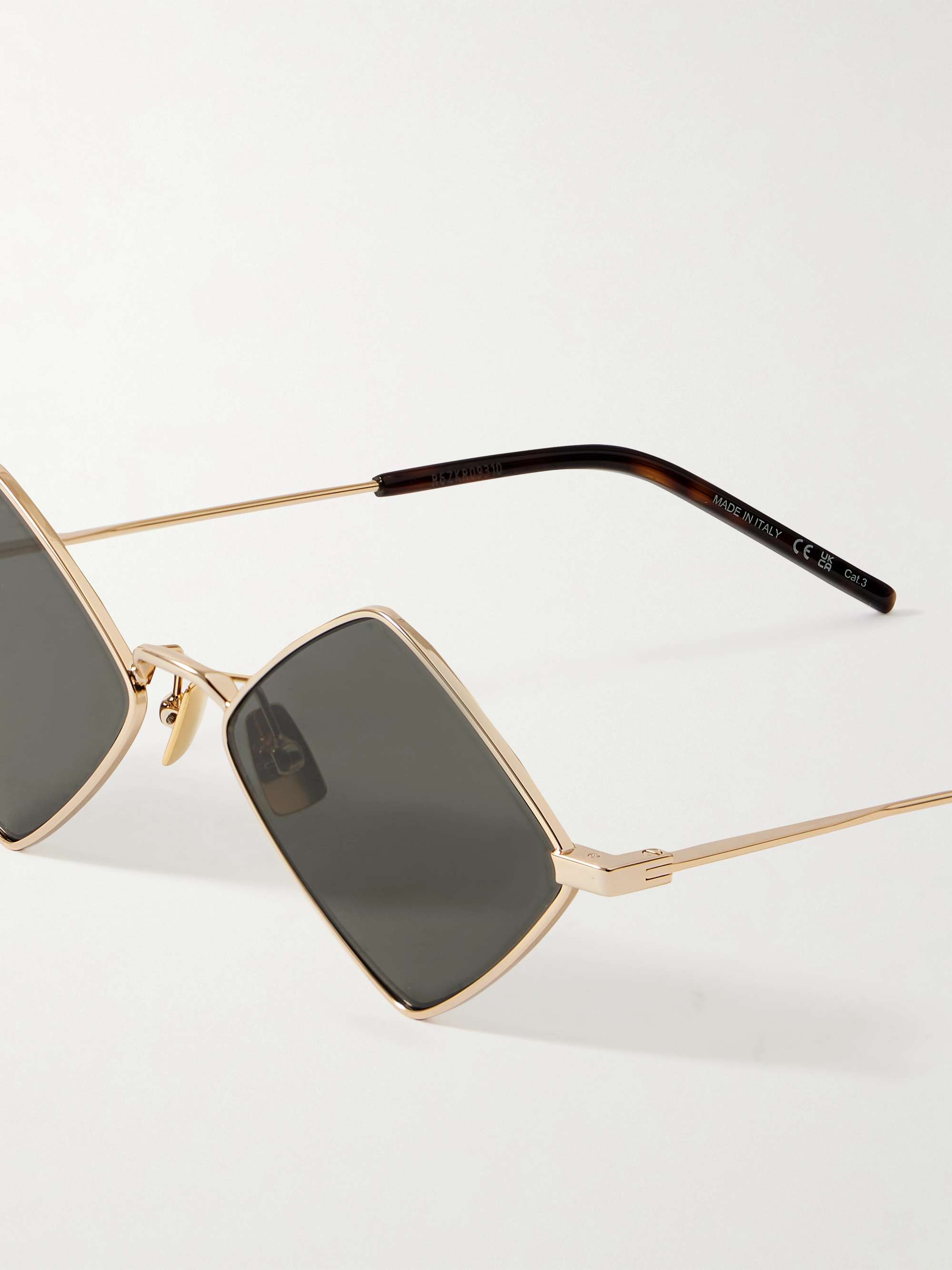 SAINT LAURENT EYEWEAR Lisa square frame metal sunglasses NET A
