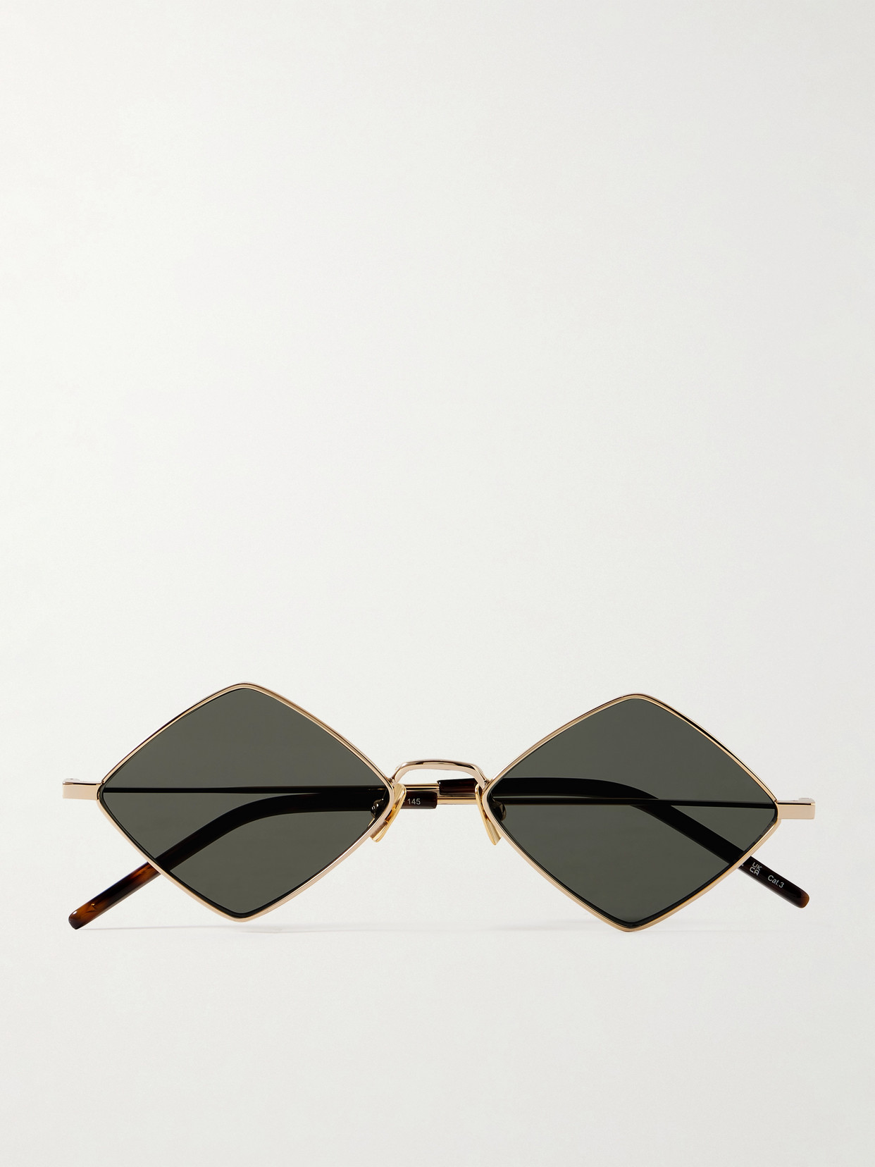 Saint Laurent Lisa Square-frame Metal Sunglasses In Gold