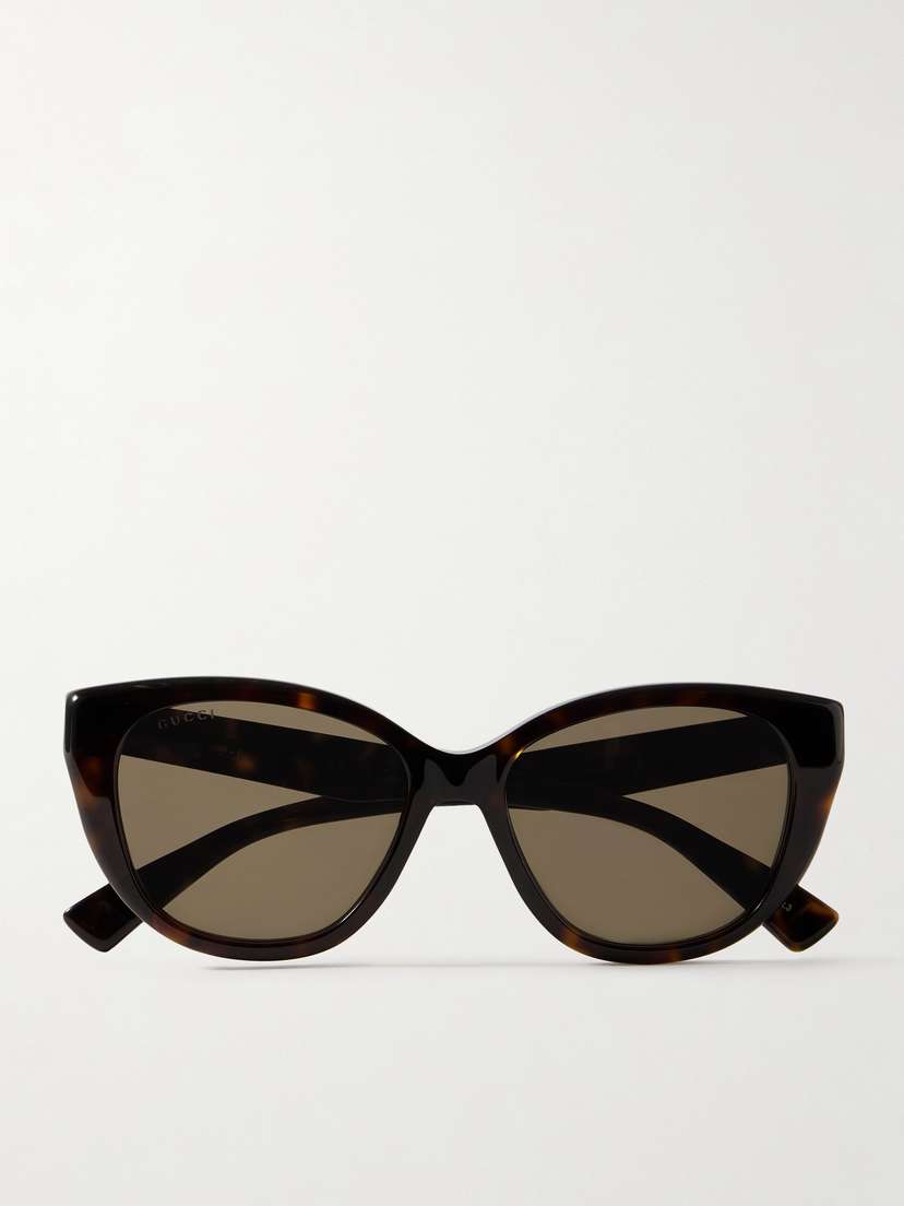 Gucci Eyewear Oversized Cat-eye Tortoiseshell Acetate Sunglasses