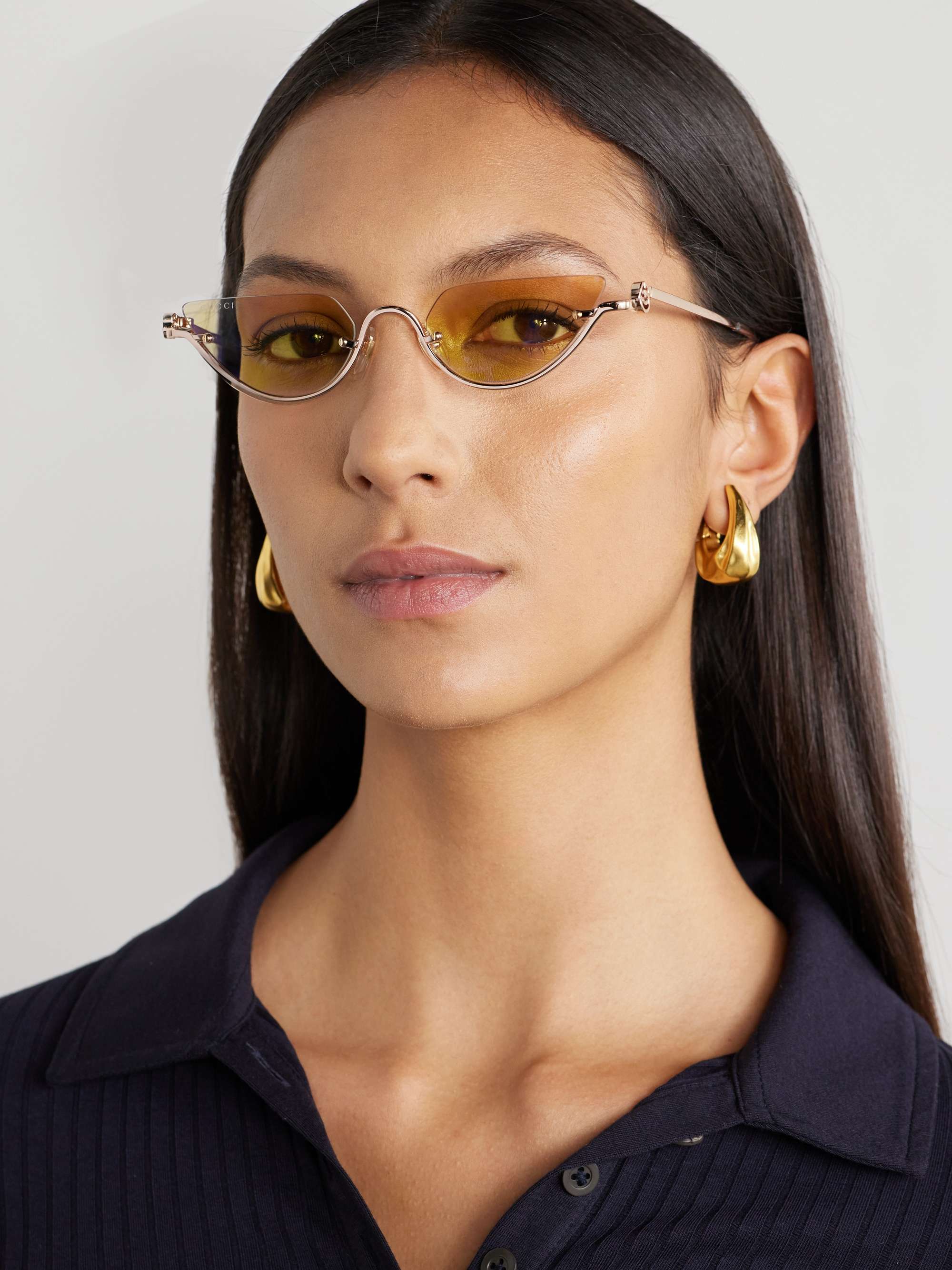 Gold cat eye sunglasses online